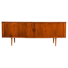 Mid-Century Danish Tambour Door Credenza Faarup Mobelfabrik Svend Larsen