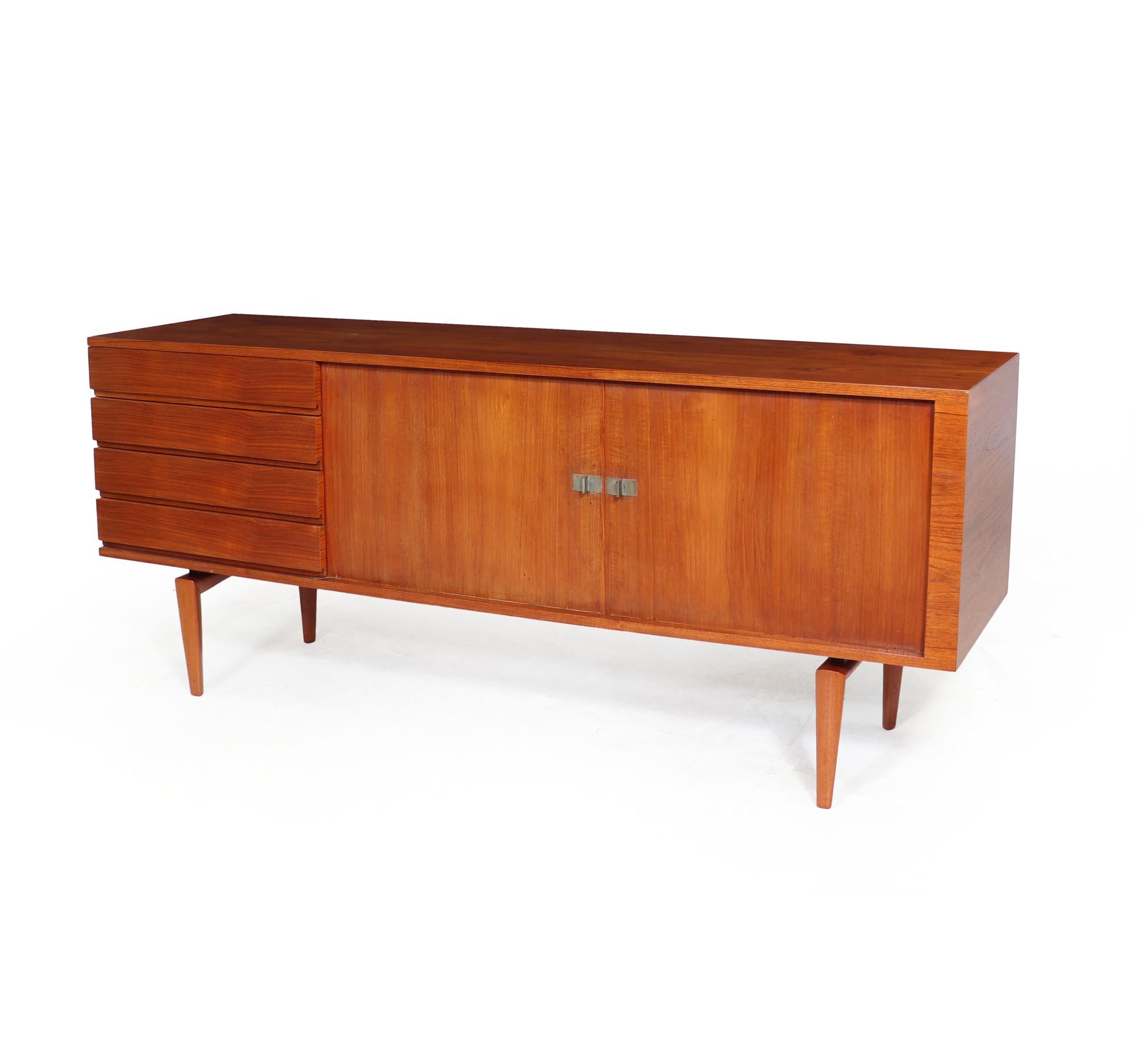 Mid-Century Danish Tambour Door Sideboard by Bramin For Sale 10