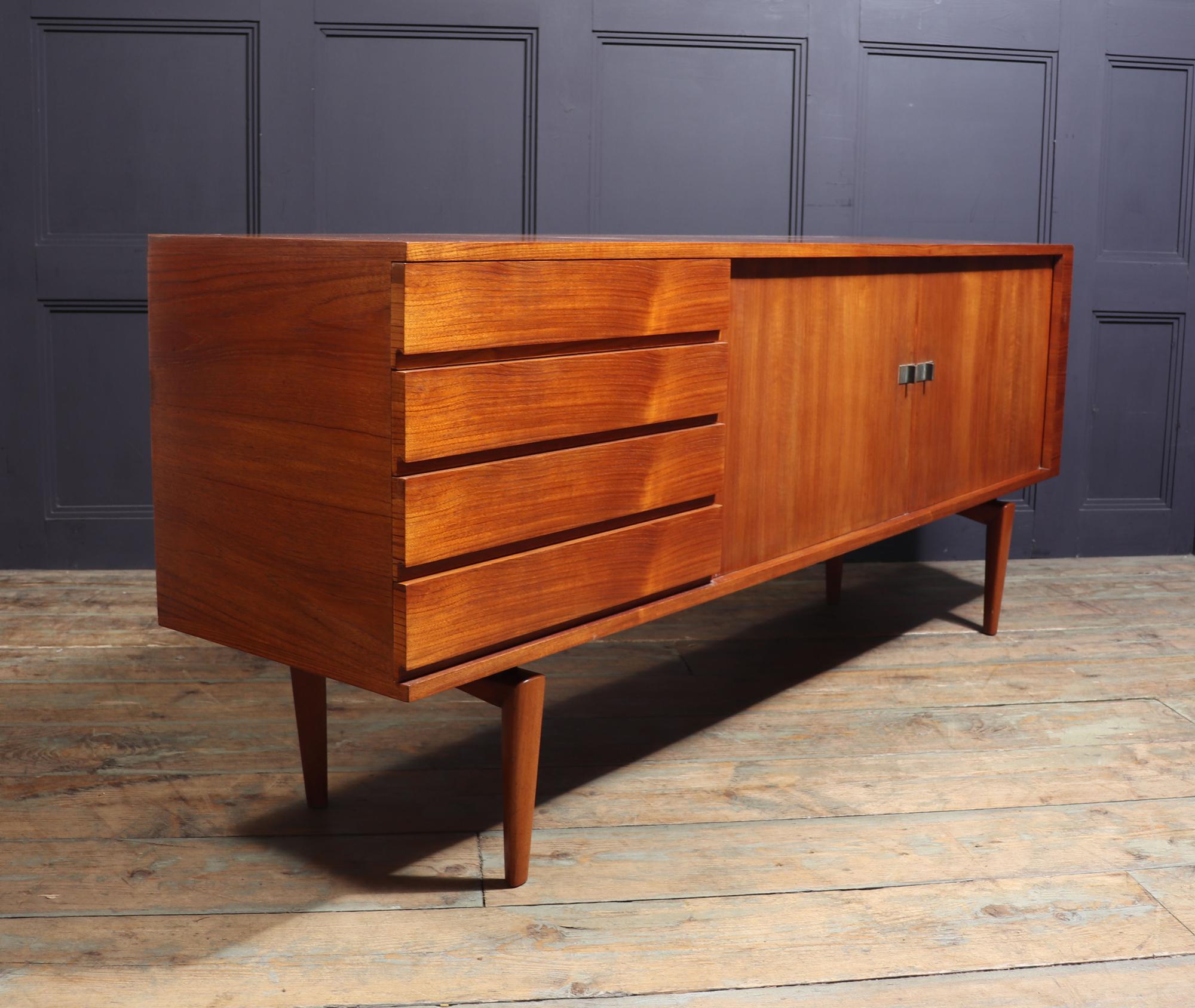 Mid-Century Danish Tambour Door Sideboard by Bramin For Sale 2