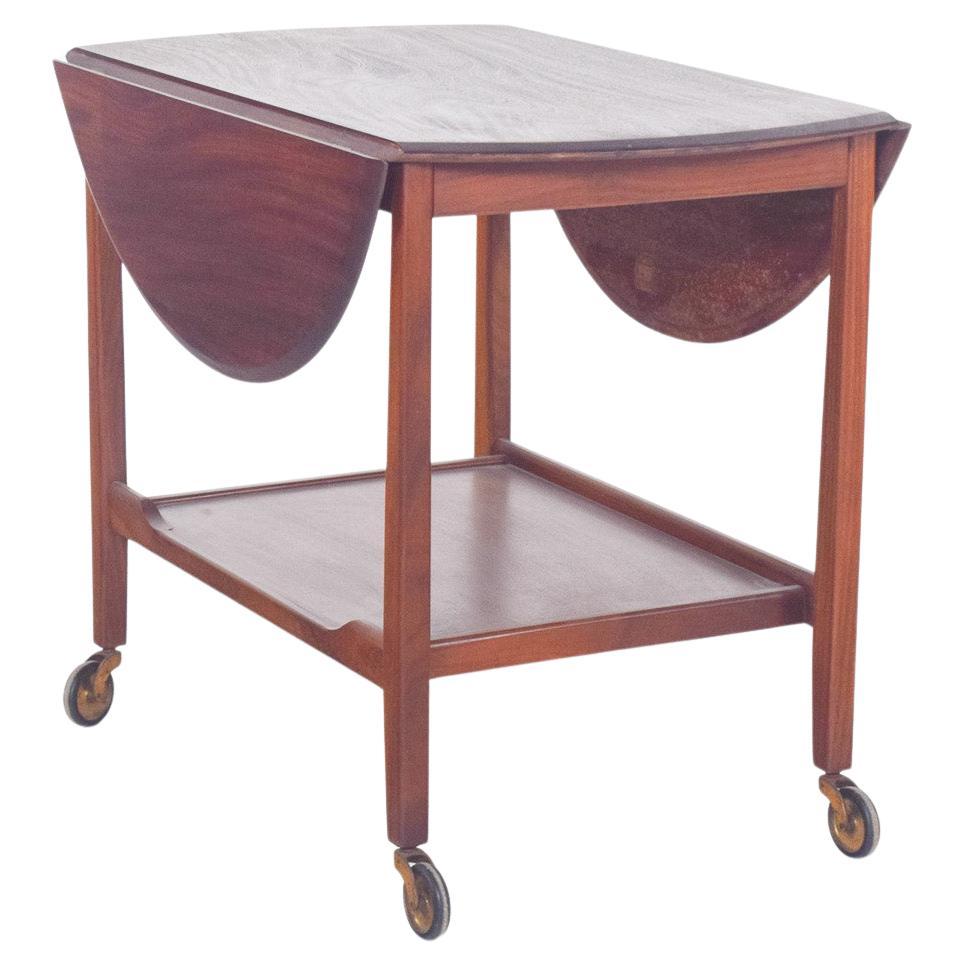 Mid Century Danish Tea Trolley with Flaps For Sale