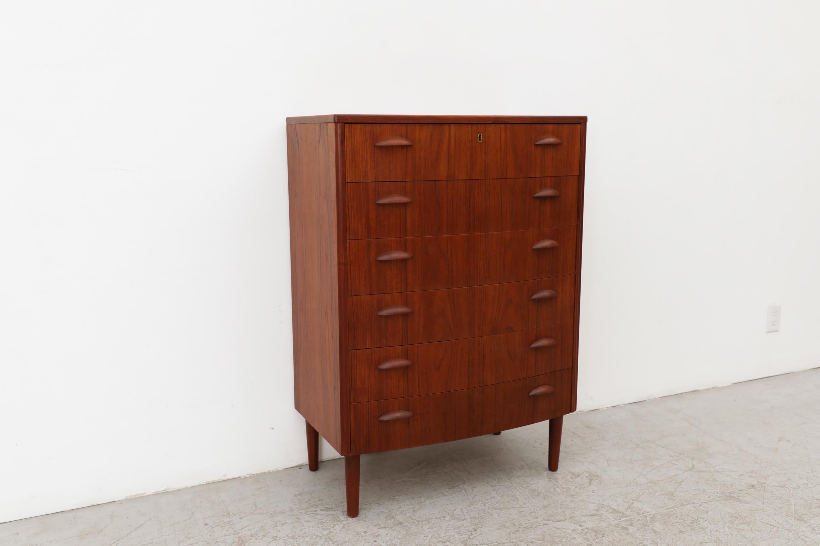 Mid-20th Century Mid-Century Danish Teak 6 Drawer Dresser