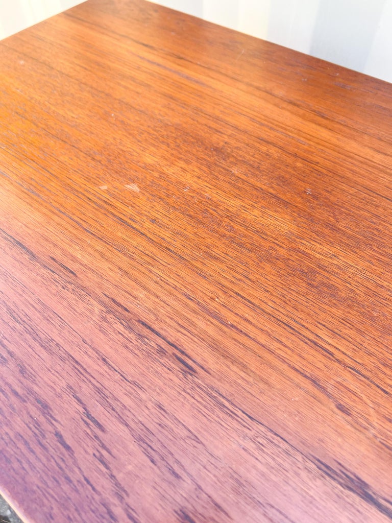 Mid Century Danish Teak 8 Drawer Dresser with Sculpted Drawer Pulls For