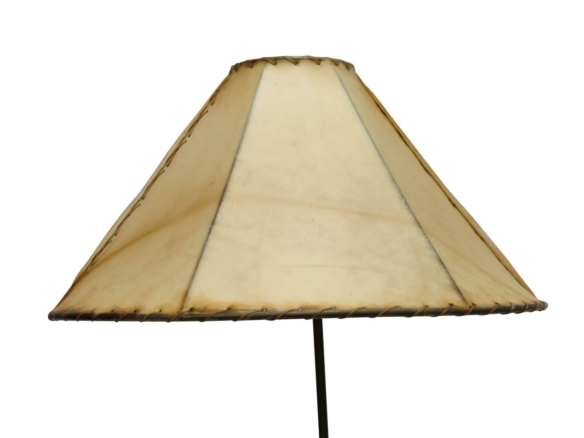 Scandinavian Modern Midcentury Danish Teak and Brass Floor Lamp For Sale