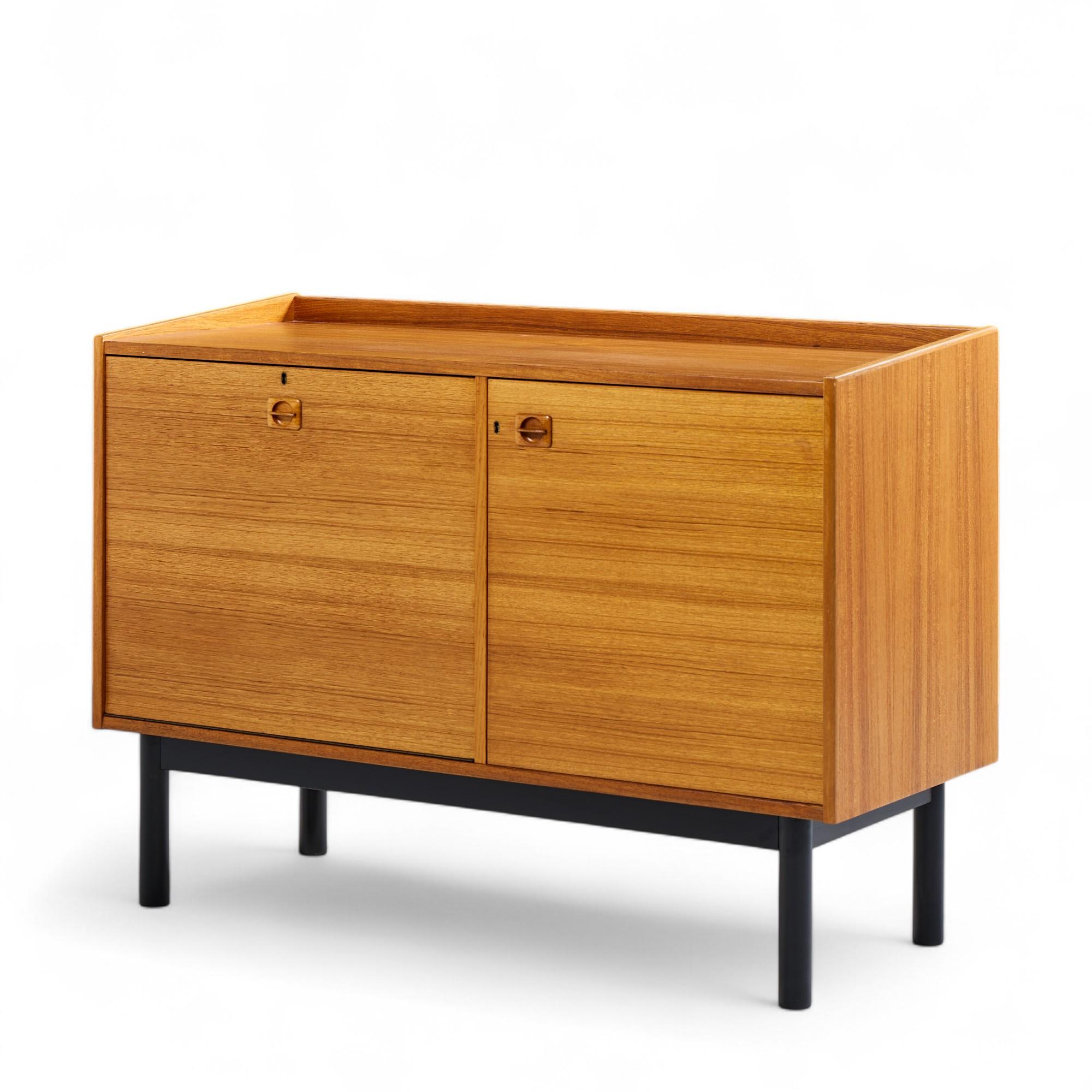 Mid-Century Modern Mid Century Danish Teak Bar Cabinet For Sale