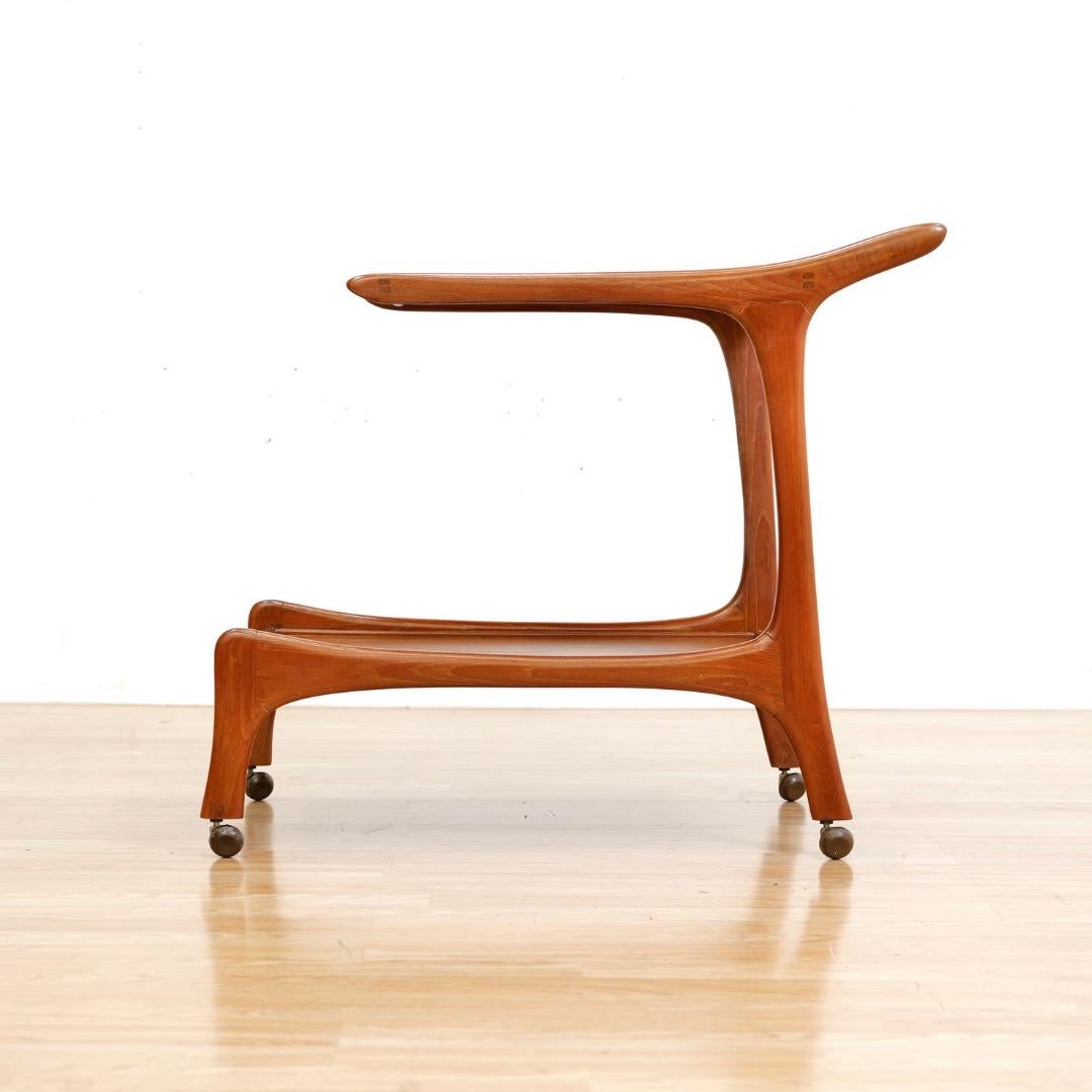 Mid-Century Modern Mid Century Danish Teak Bar Cart en vente