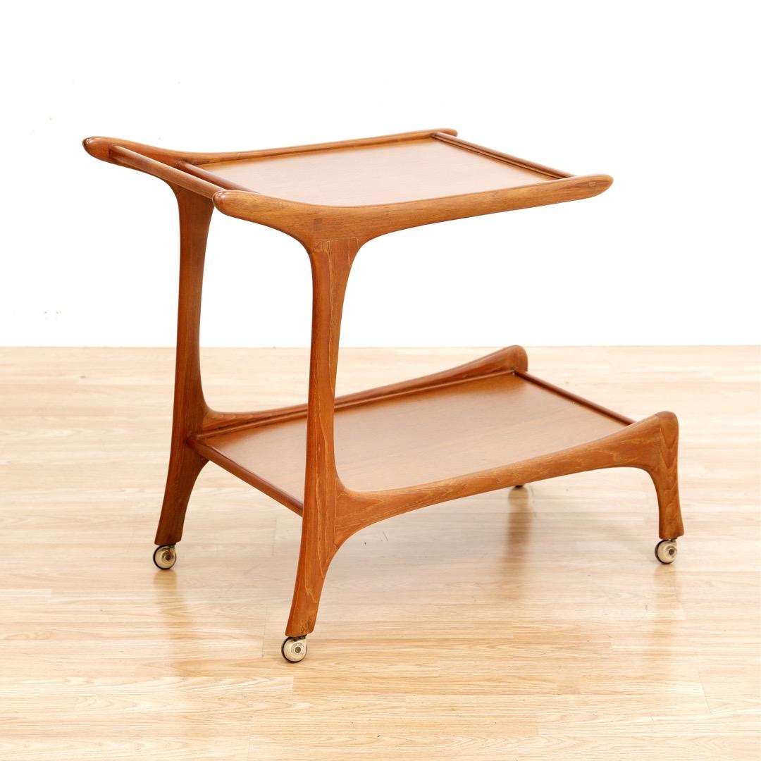 Mid Century Danish Teak Bar Cart en vente 3