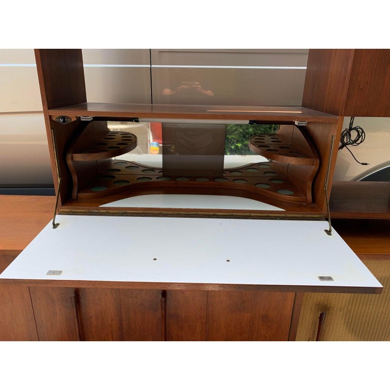 Mid Century Danish Teak Bar / Entertainment Center For Sale at 1stDibs