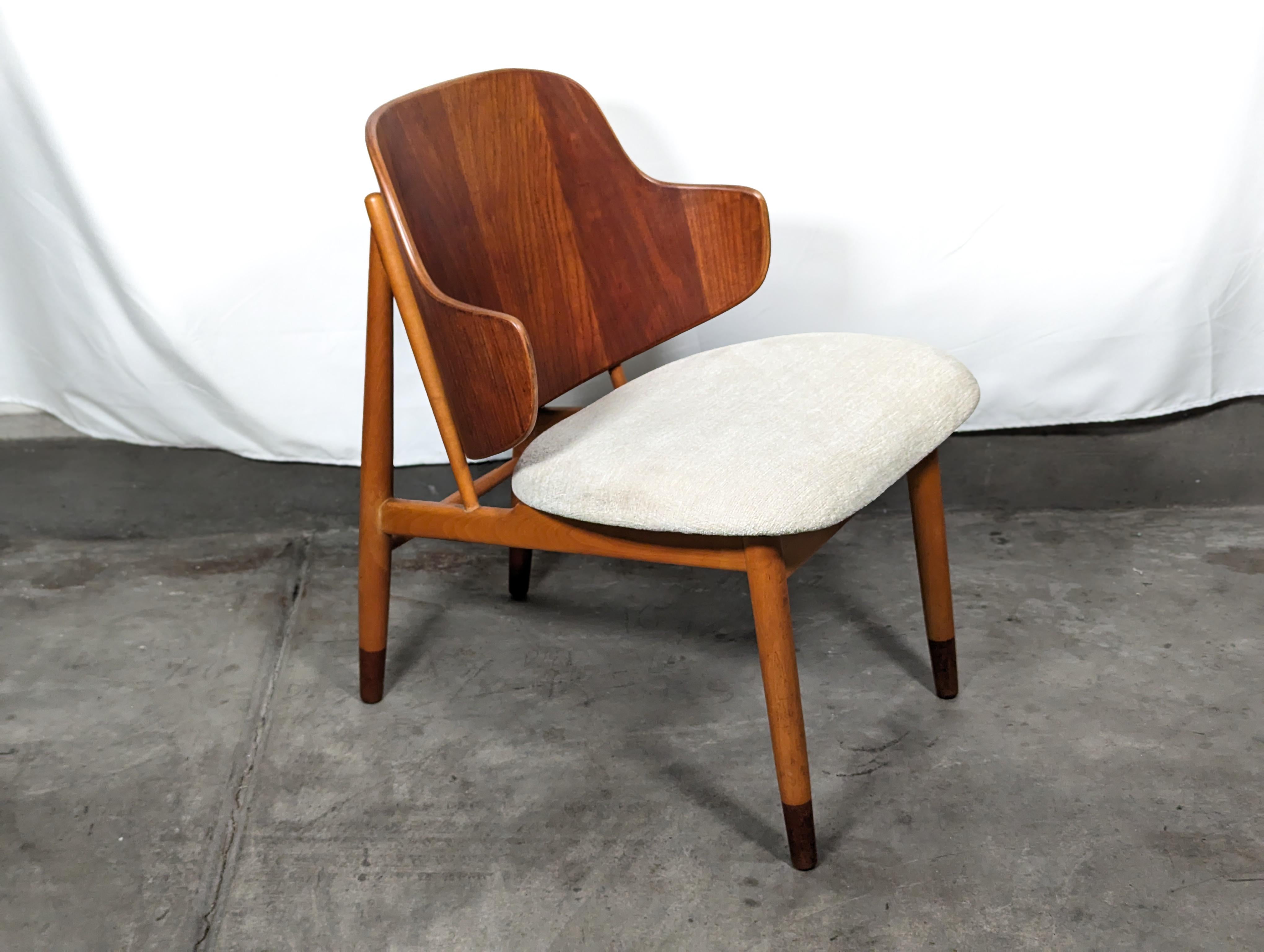Mid Century Danish Teak & Beech Wood Penguin Chair by Ib Kofod-Larsen, c1950s For Sale 2