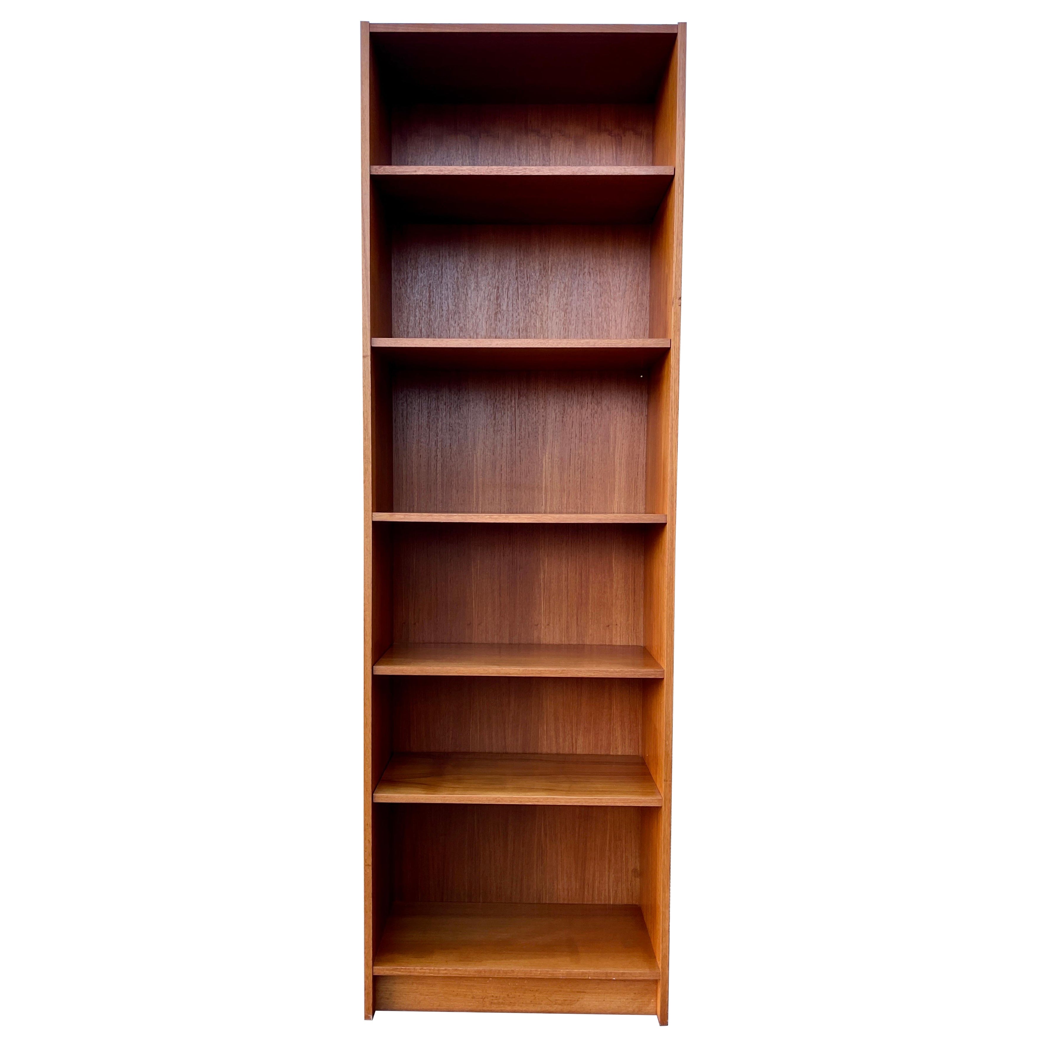 Vintage Mid Century Modern Danish Teak Bookcase by Domino Mobler. Circa 1970s