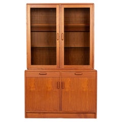 Mid Century Danish Teak Bookcase Wall Unit or China Cabinet