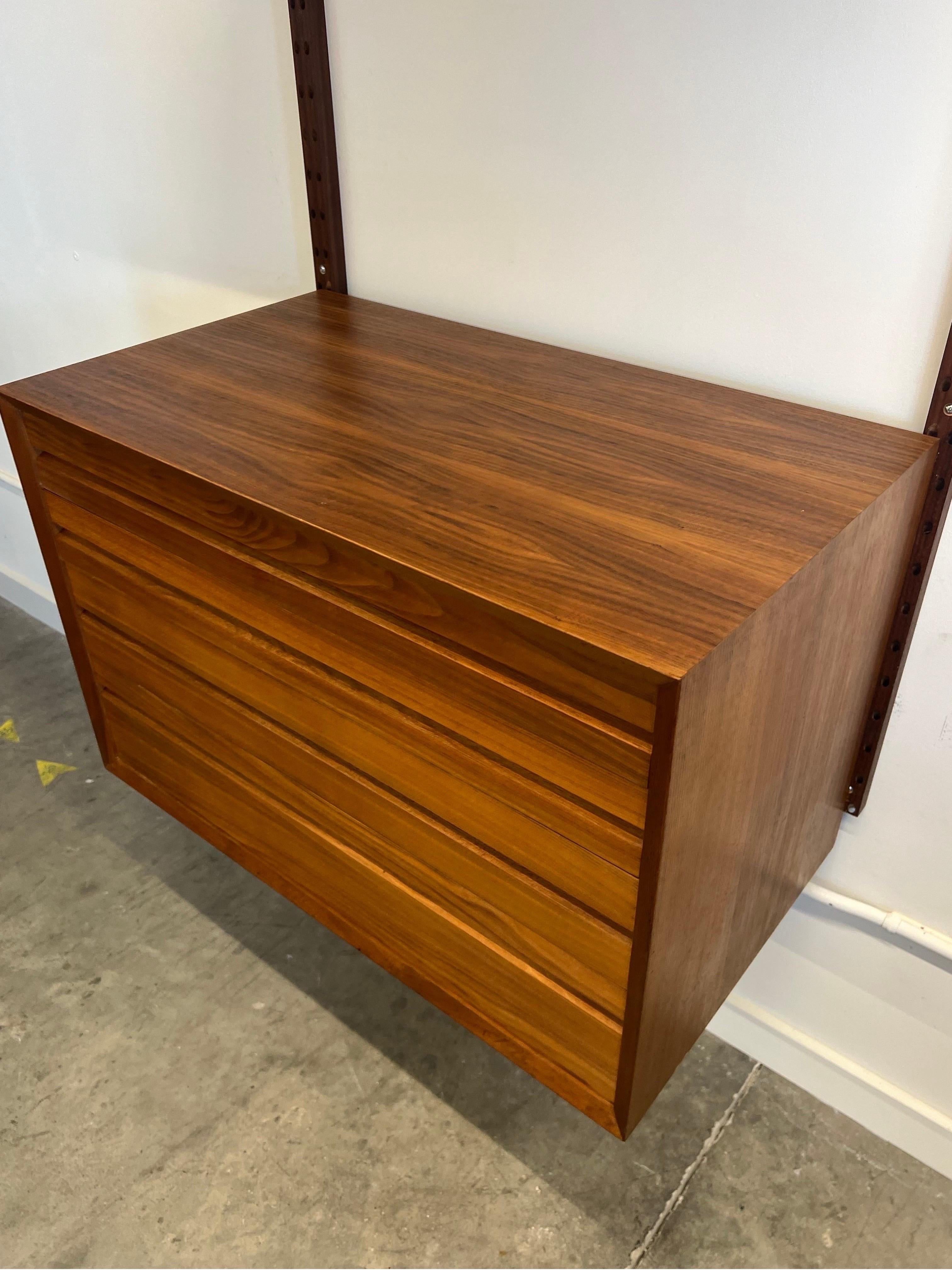 Mid-Century Danish Teak Cado Single Bay Wall Unit 4