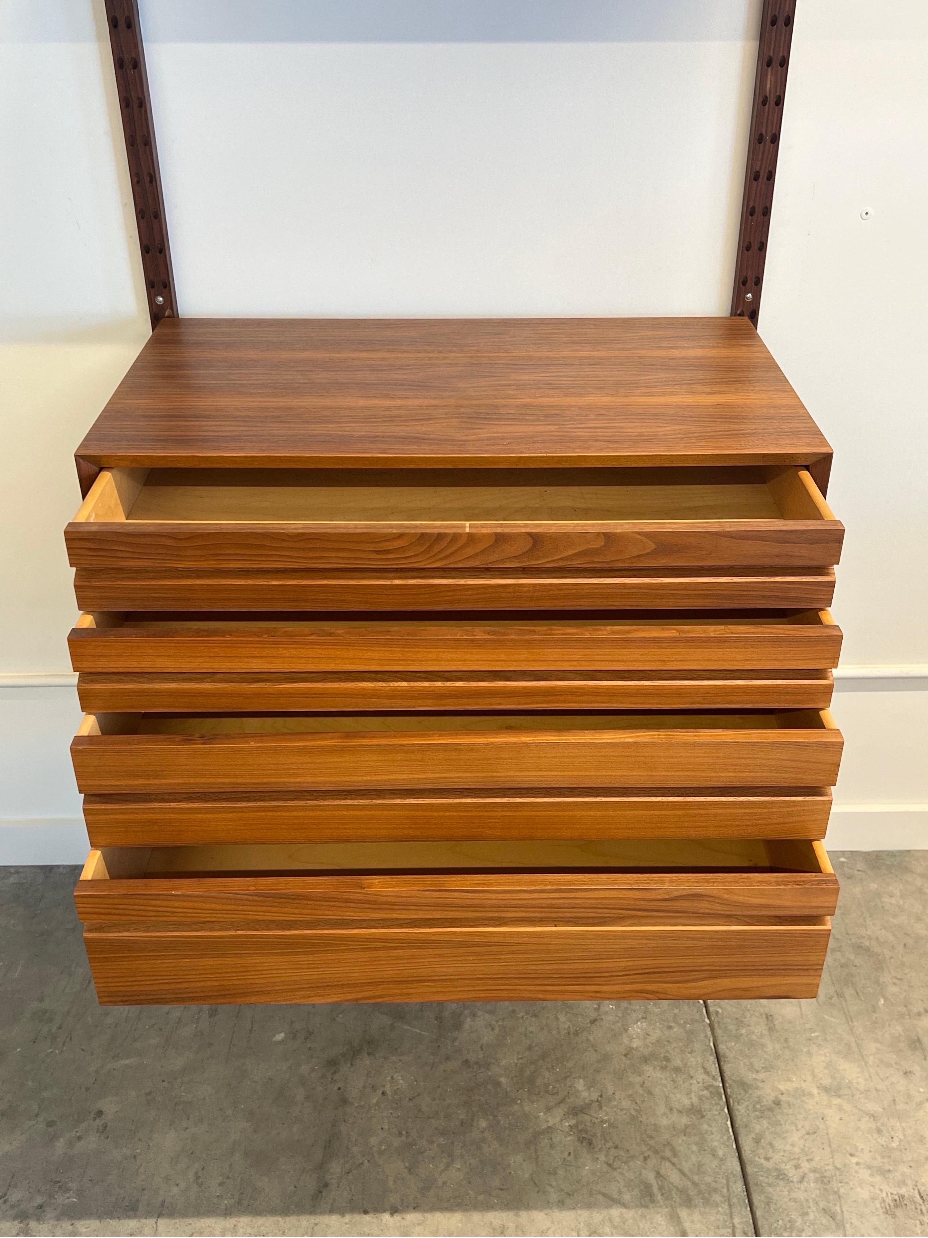 Mid-Century Danish Teak Cado Single Bay Wall Unit 5