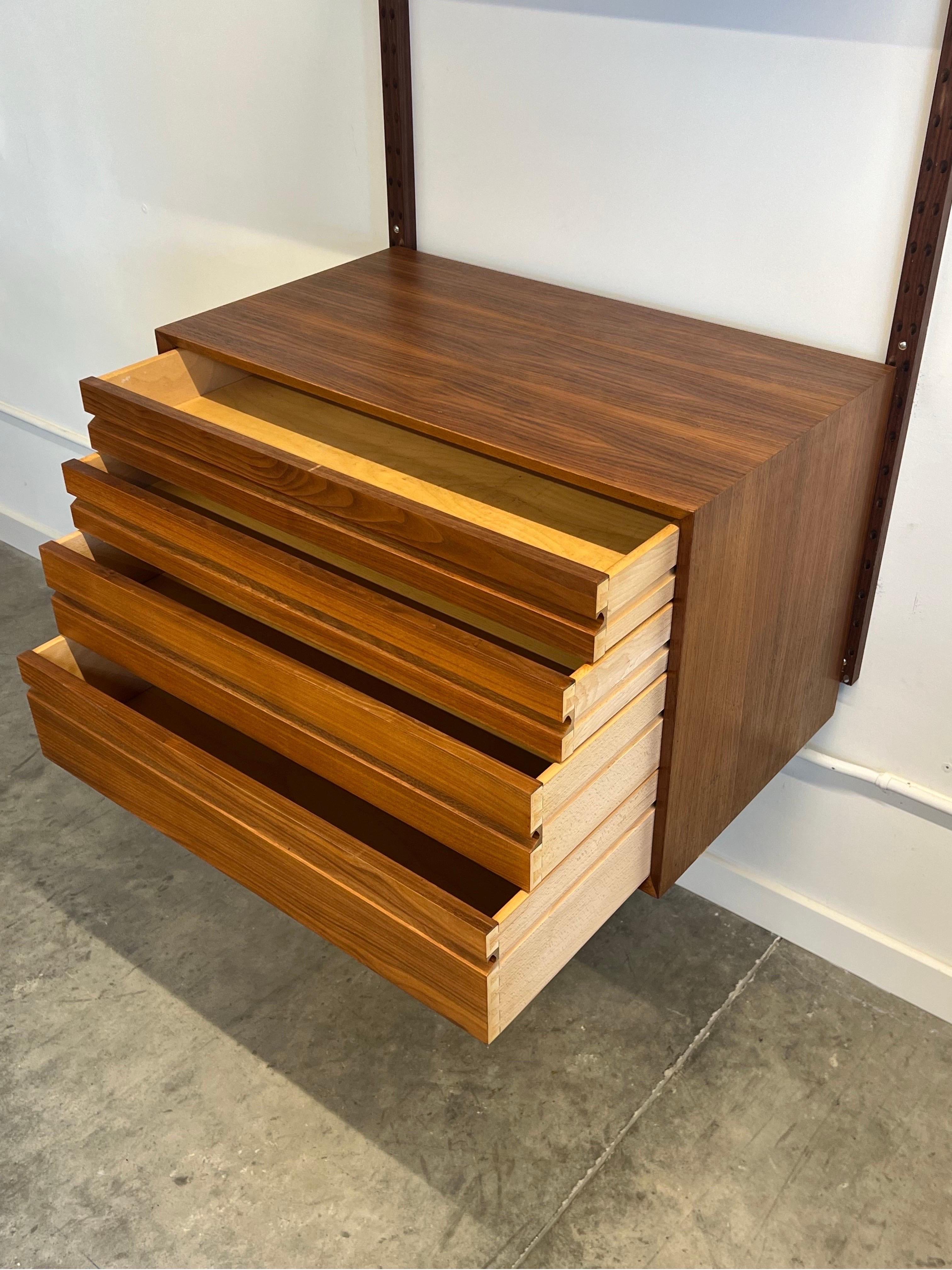 Mid-Century Danish Teak Cado Single Bay Wall Unit 6