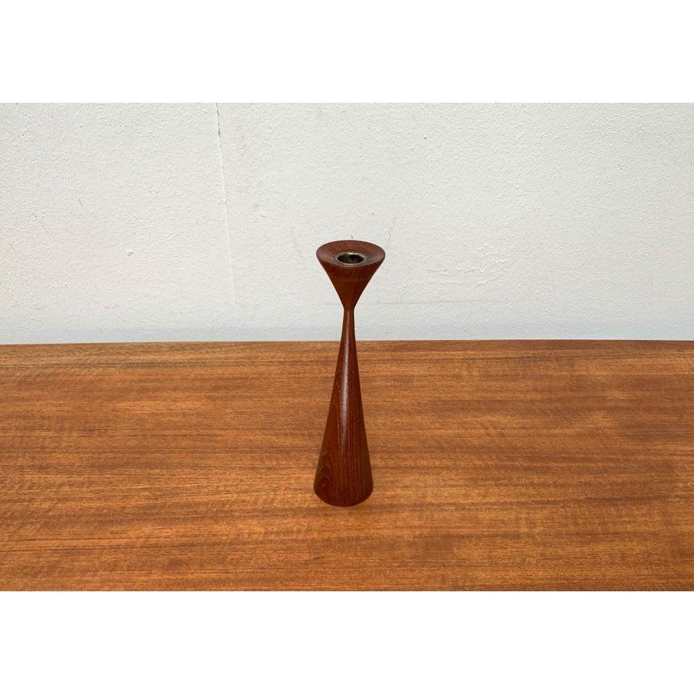 Mid-Century Danish Teak Candleholder, 1960s In Excellent Condition For Sale In Hamburg, DE
