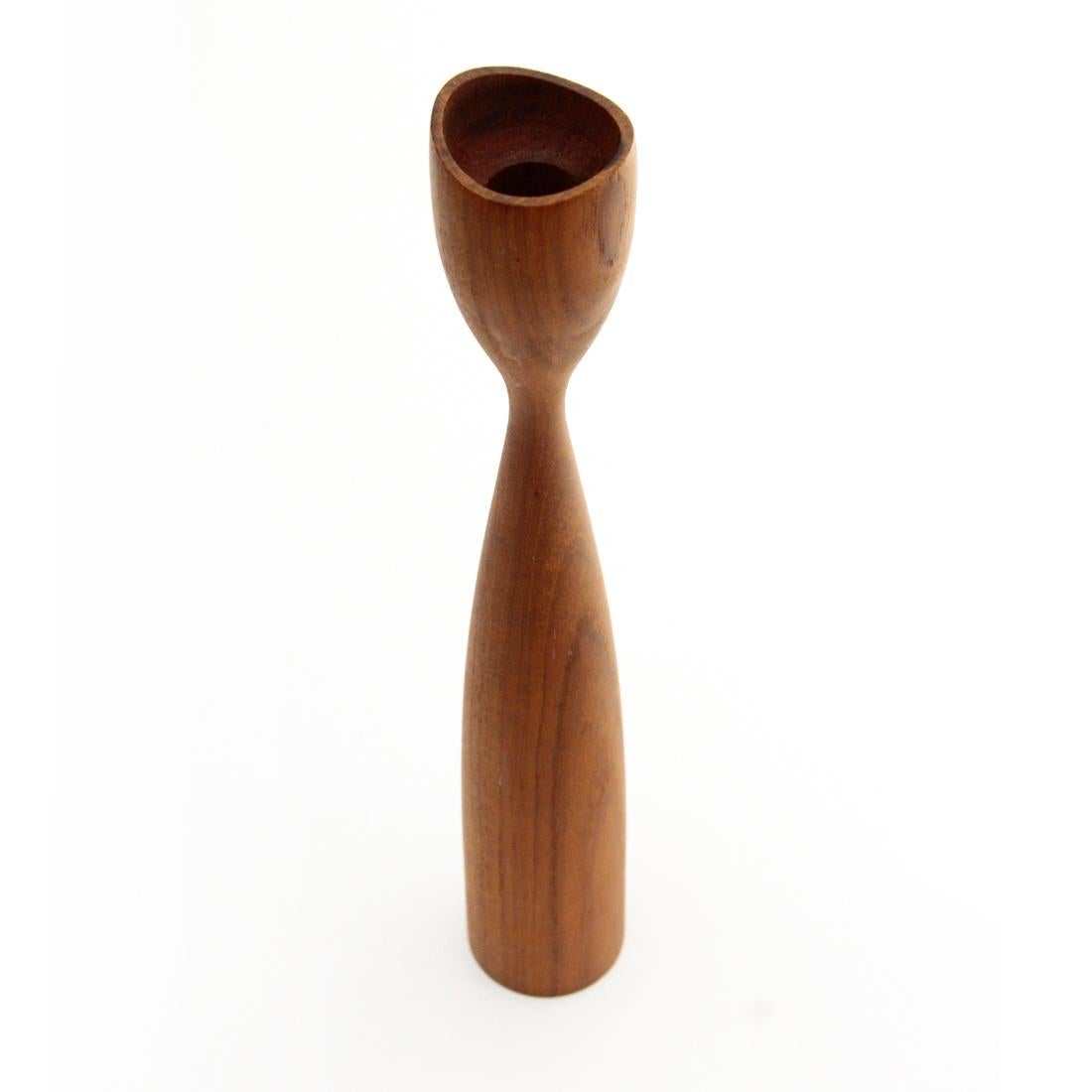 Mid-20th Century Midcentury Danish Teak Candleholder, 1960s For Sale