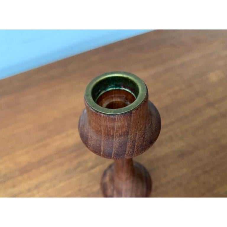 Mid-Century moderno Portacandele in teak danese di metà secolo di Rasmussen Copenhagen, anni '60 in vendita