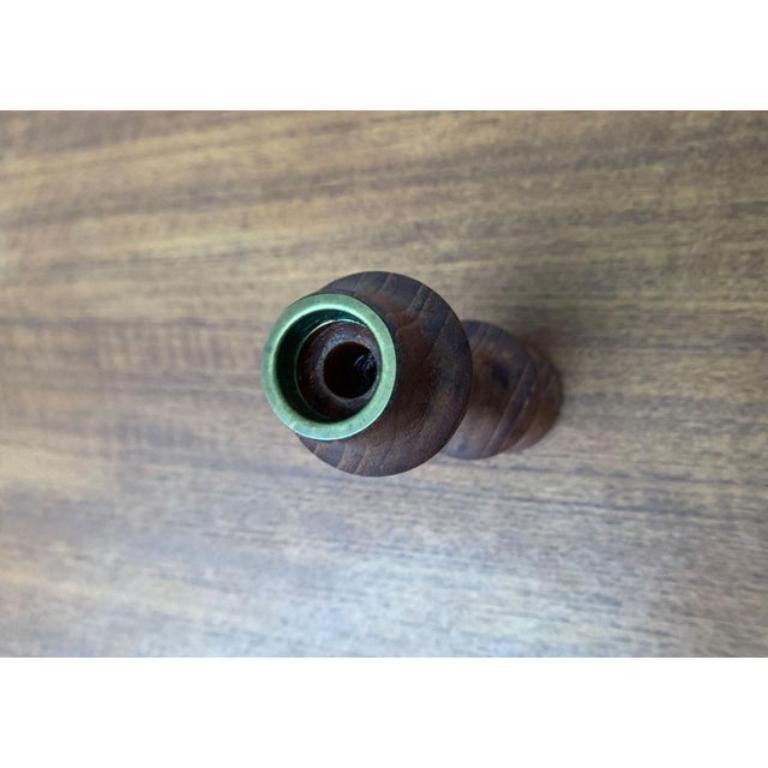 Ottone Portacandele in teak danese di metà secolo di Rasmussen Copenhagen, anni '60 in vendita