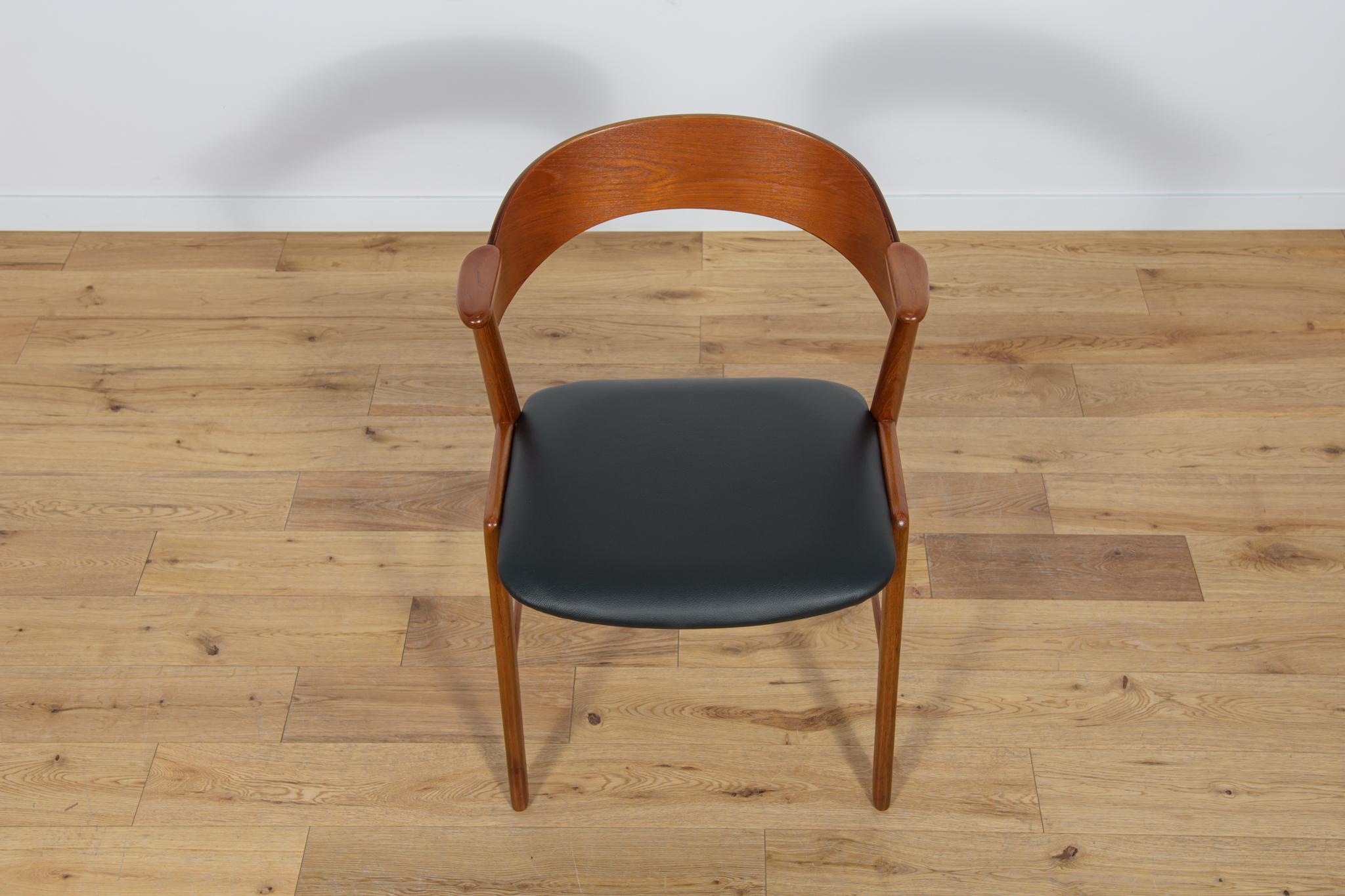 Leather Mid-Century Danish Teak Chairs from Korup Stolefabrik, Denmark, 1960s, Set of 6 For Sale