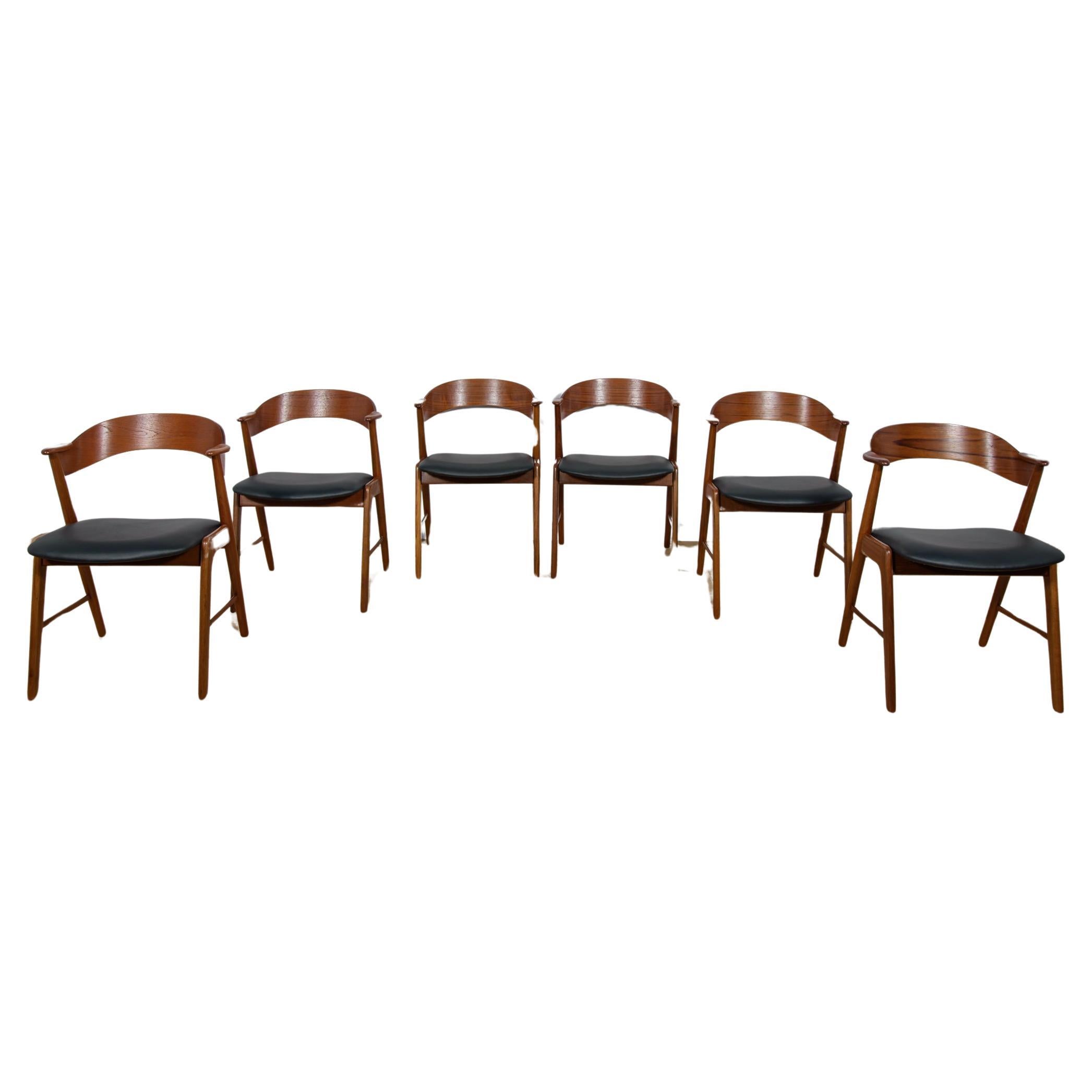 Mid-Century Danish Teak Chairs from Korup Stolefabrik, Denmark, 1960s, Set of 6 For Sale