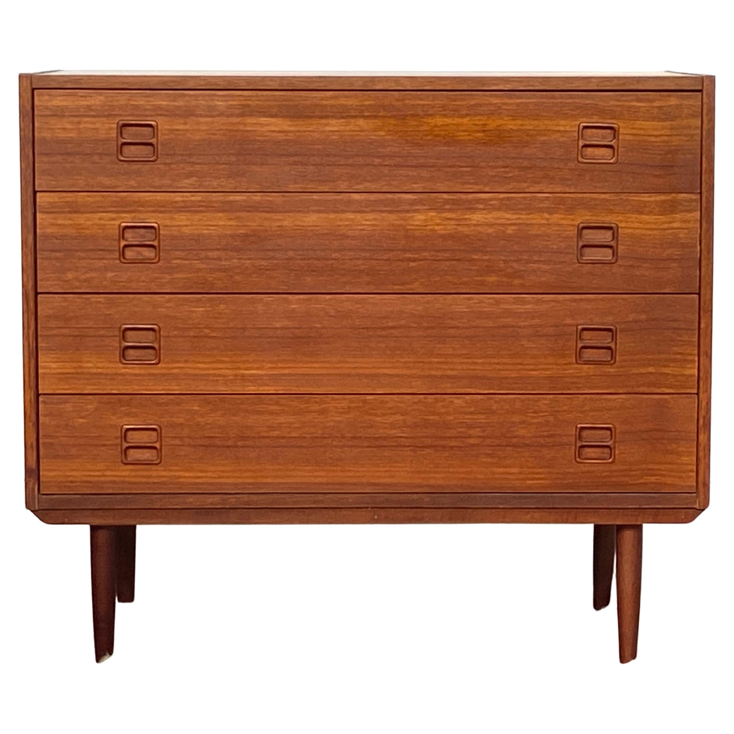 Mid century Danish teak chest dresser attr. to N.P Nielson