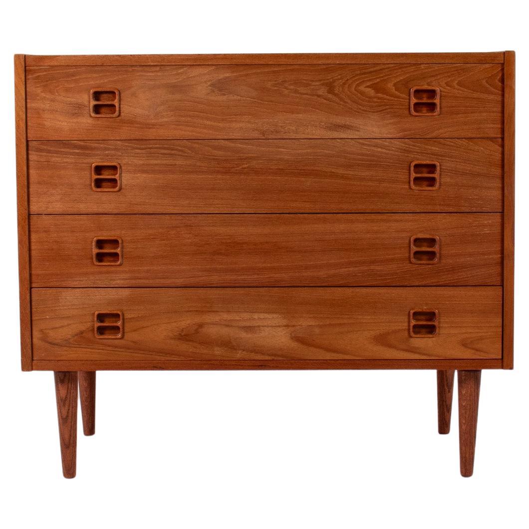 Mid-Century Danish Teak Chest of Drawers, 1960s For Sale