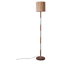 Mid Century, Danish, Teak & Chrome Floor Lamp