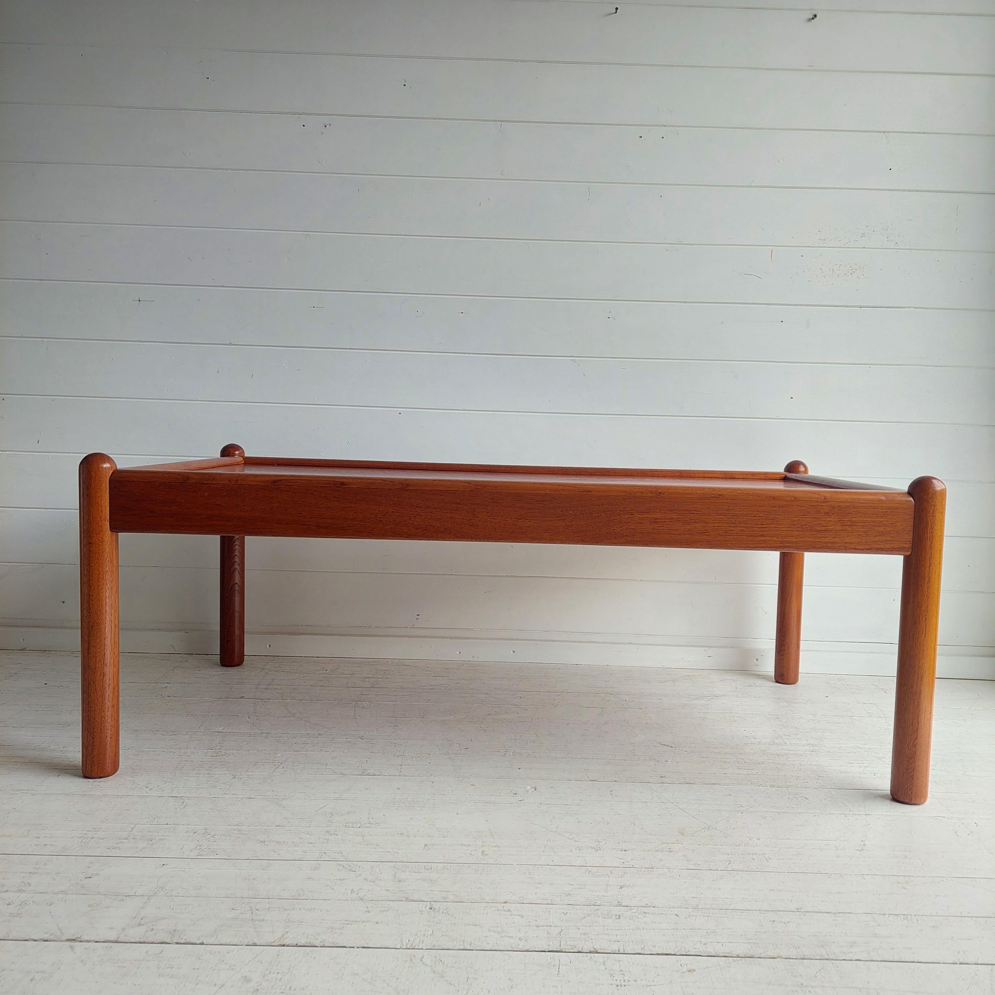 Mid Century Danish Teak Coffee Table by Domino Mobler,  70s 9