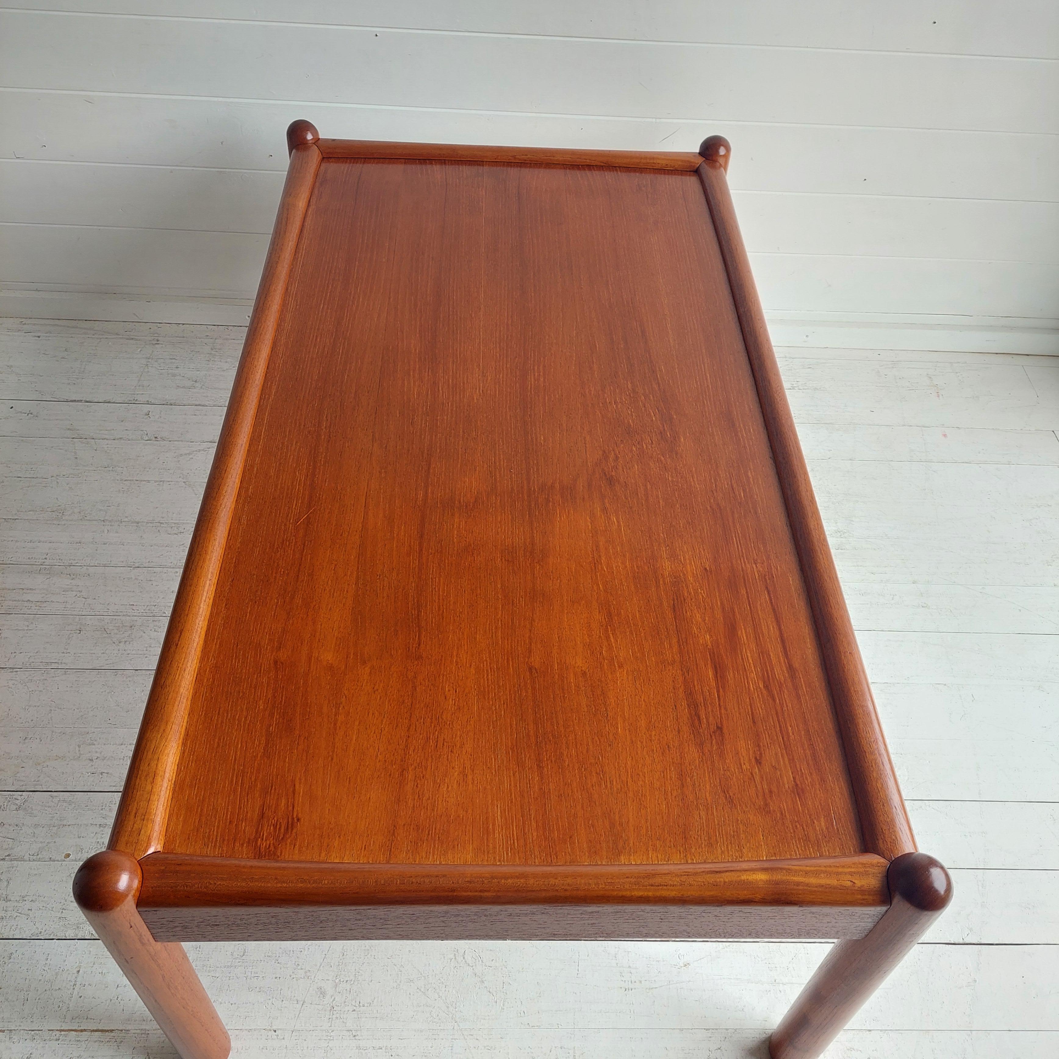 Mid Century Danish Teak Coffee Table by Domino Mobler,  70s 10