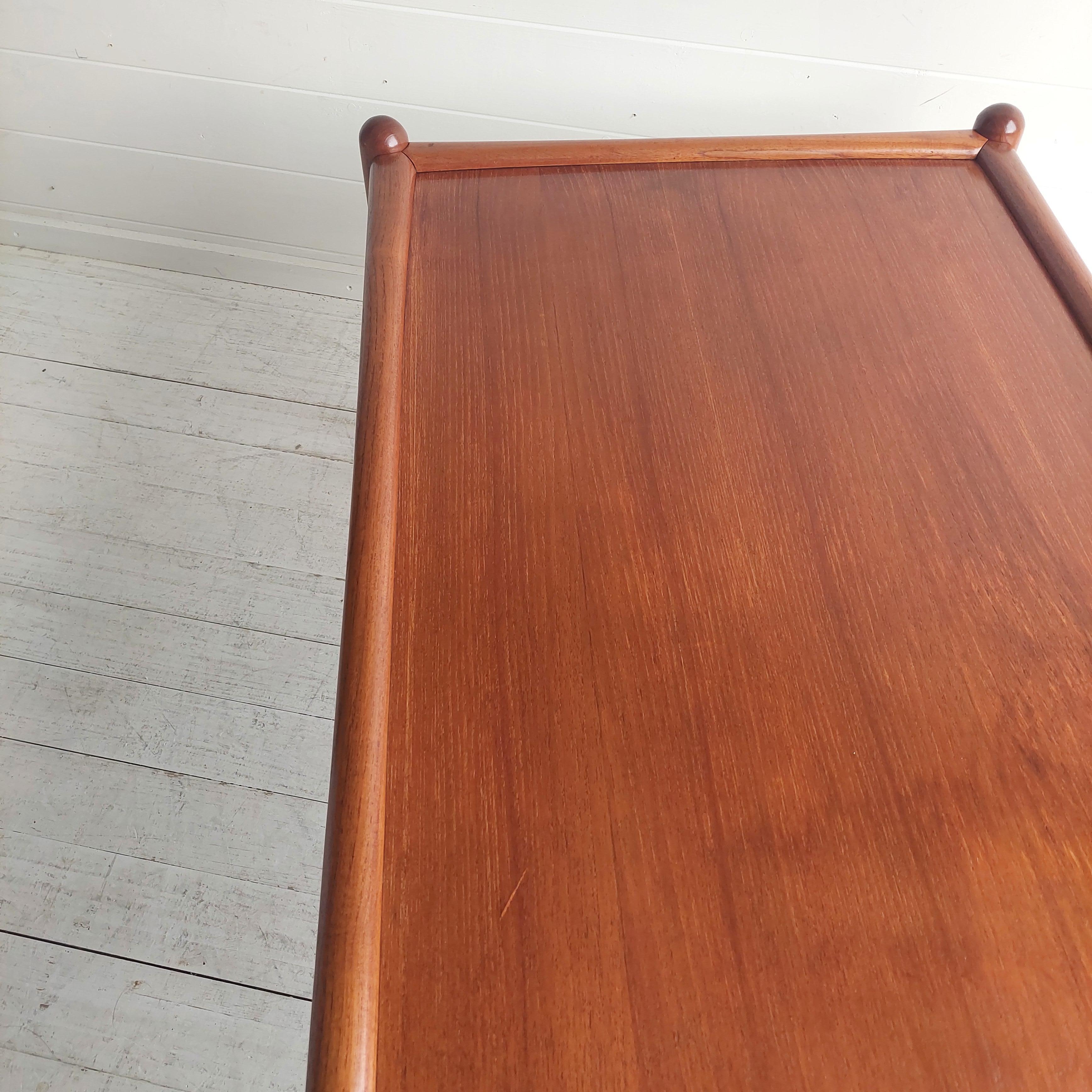 Mid Century Danish Teak Coffee Table by Domino Mobler,  70s 11