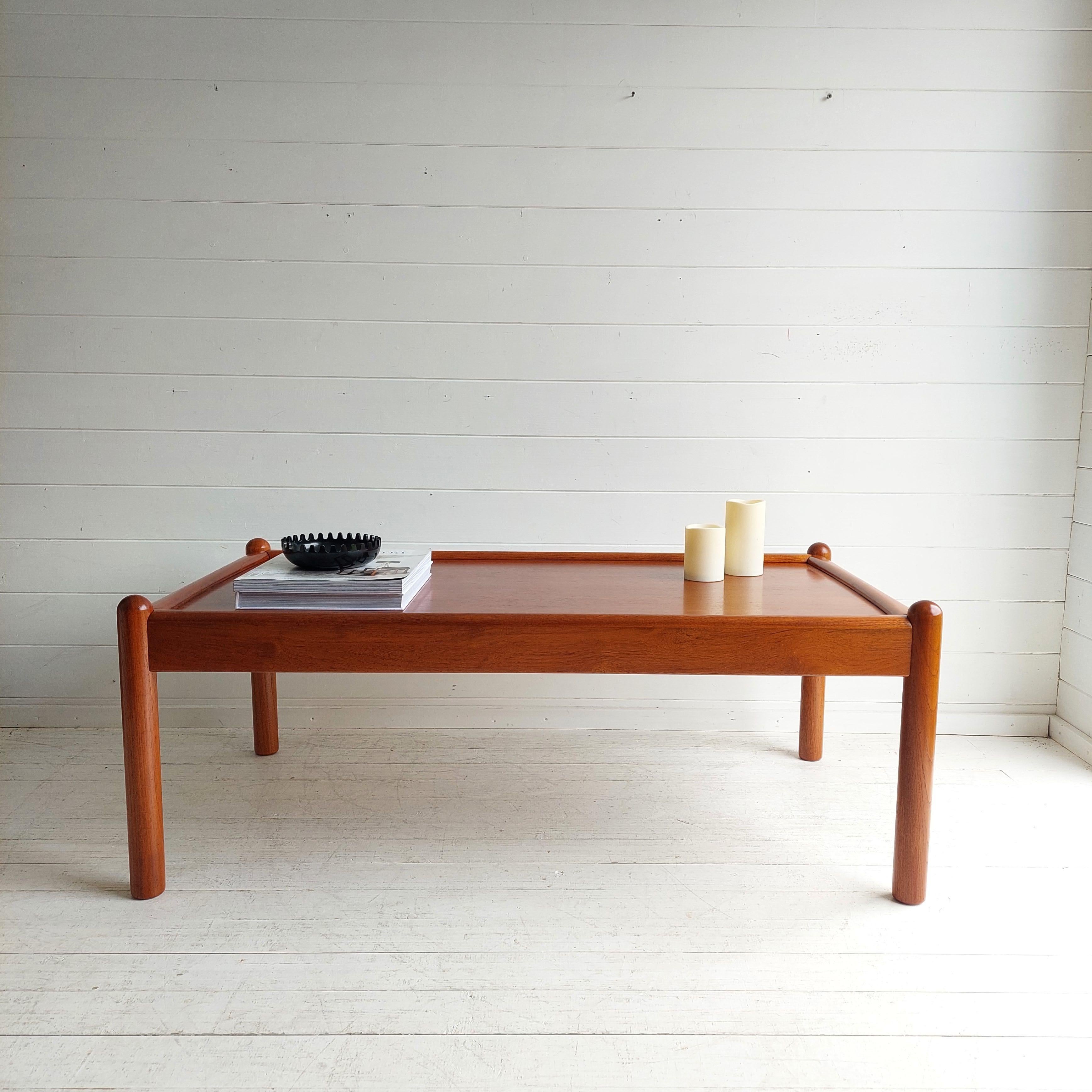 Mid-Century Modern Mid Century Danish Teak Coffee Table by Domino Mobler,  70s