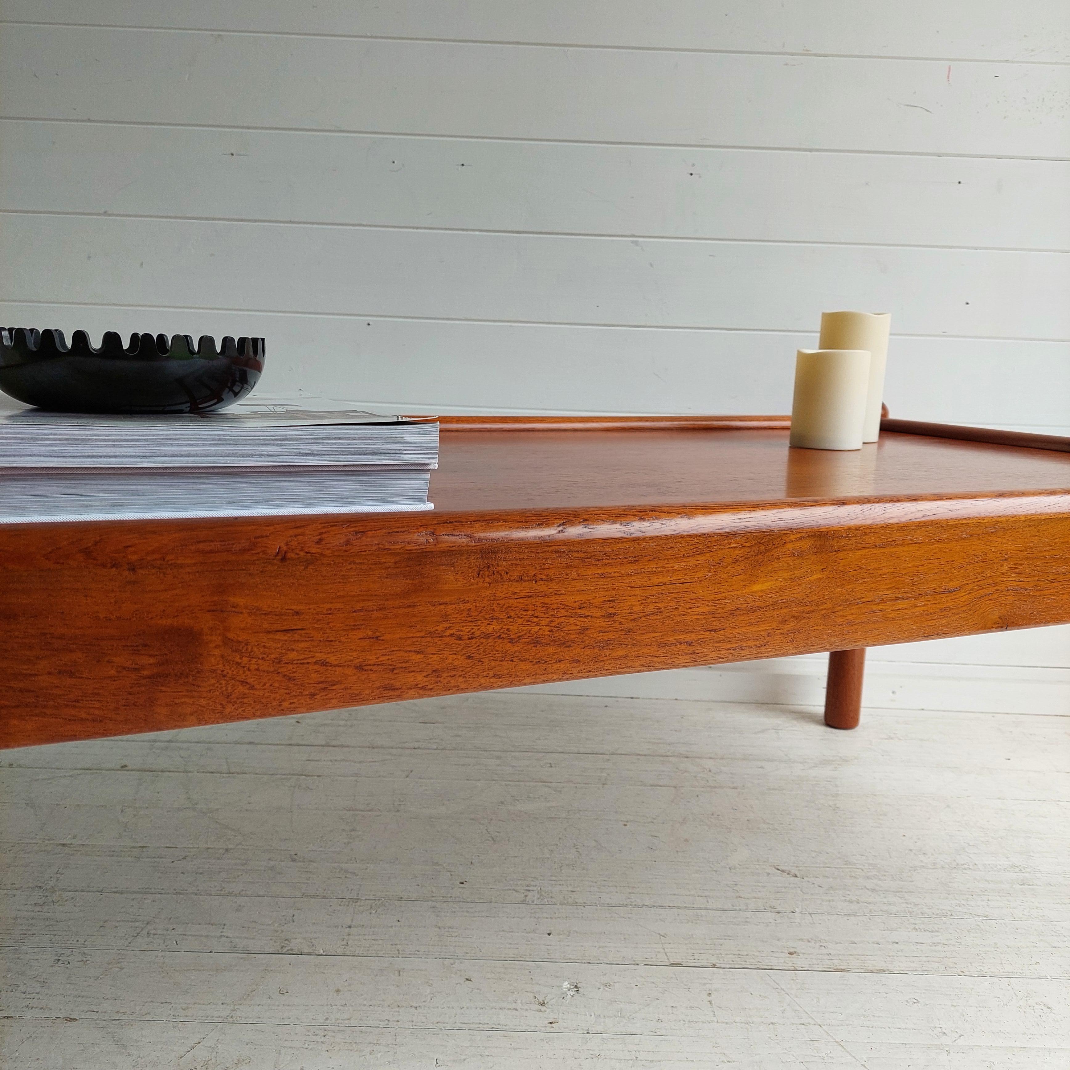Mid Century Danish Teak Coffee Table by Domino Mobler,  70s 2