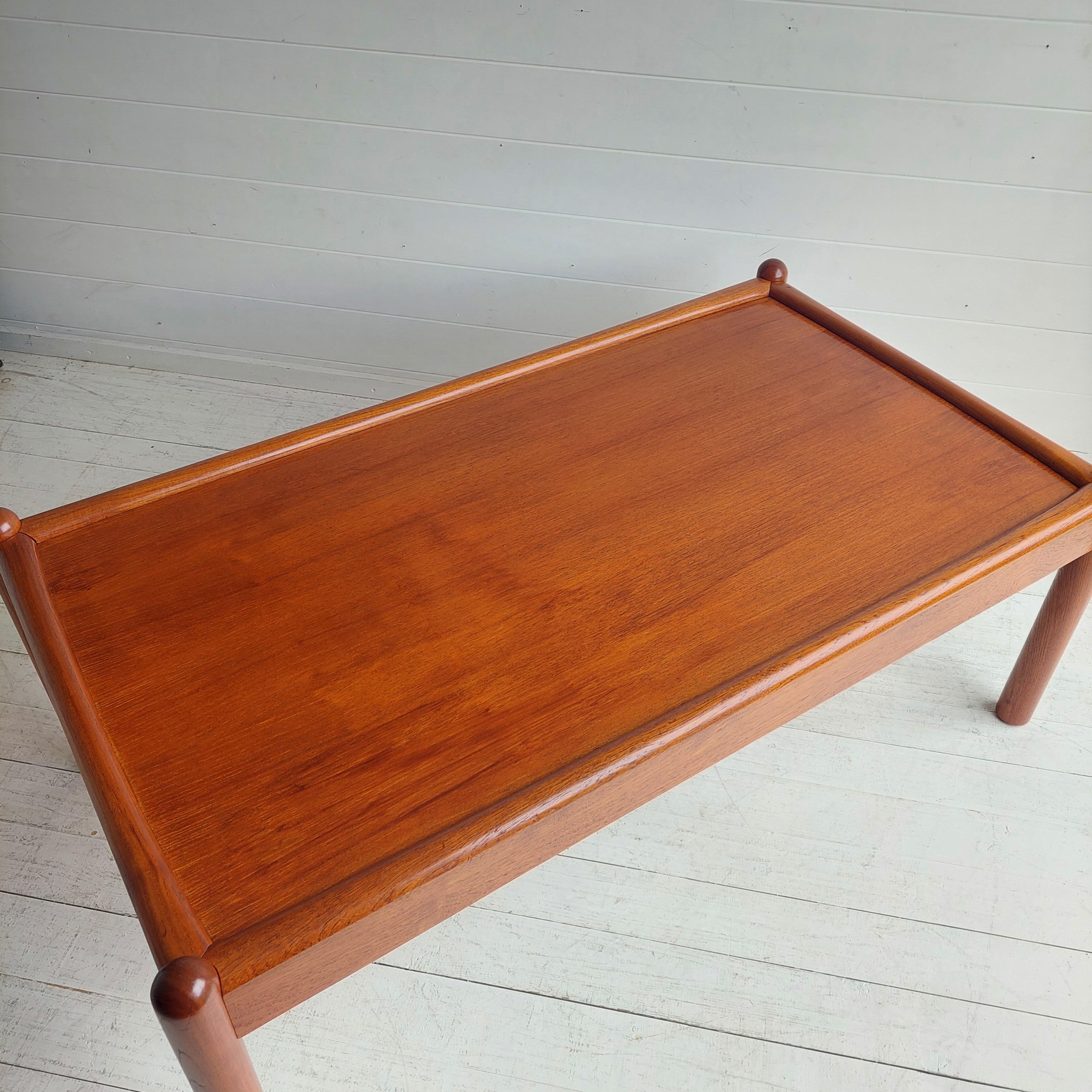 Mid Century Danish Teak Coffee Table by Domino Mobler,  70s 4
