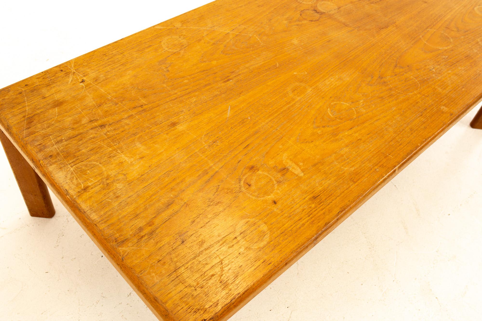 Late 20th Century Mid Century Danish Teak Coffee Table For Sale