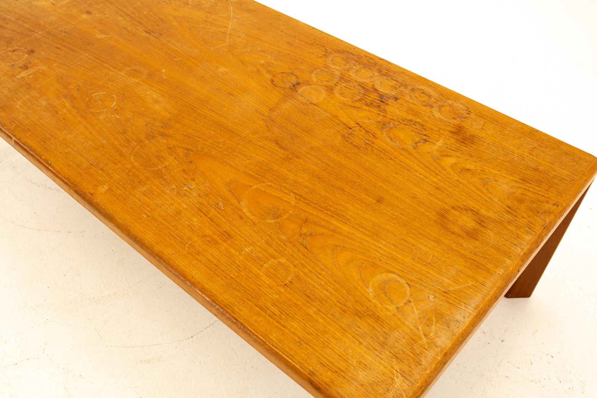 Mid Century Danish Teak Coffee Table For Sale 1