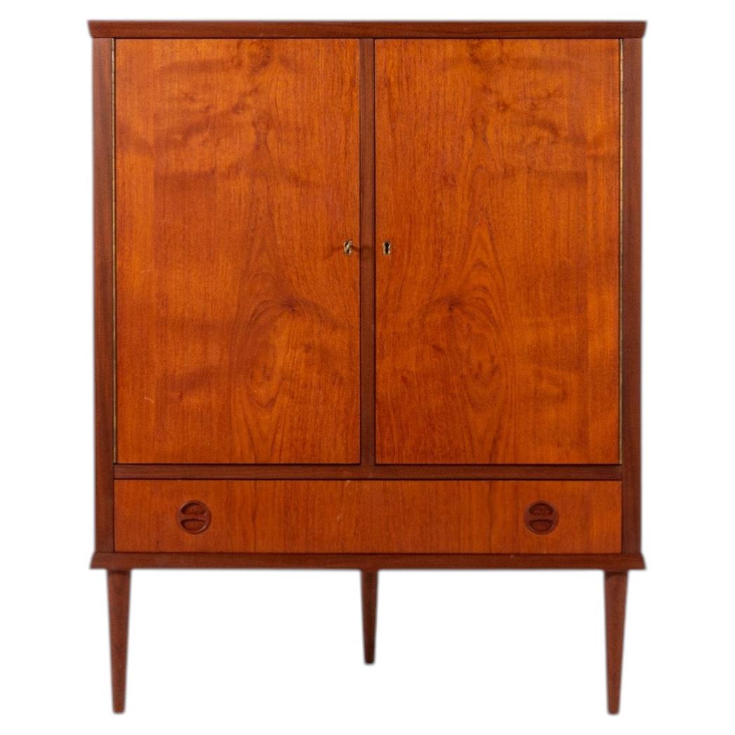 Mid-Century Danish Teak Corner Cabinet with Drawer, 1960s