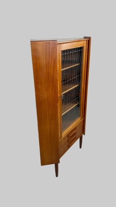 Mid-Century Danish Teak Corner Display Cabinet by P. Rimmes Møbelfabrik, 1960s