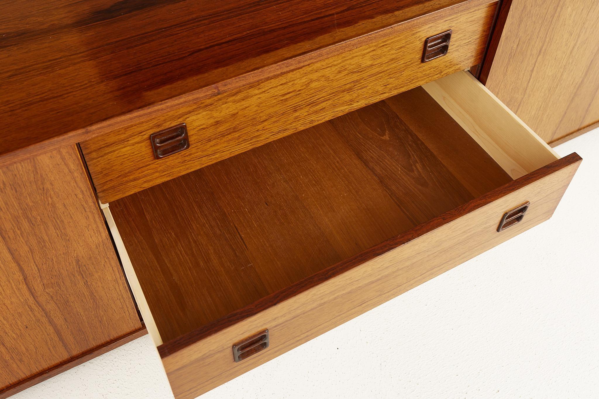 Mid Century Danish Teak Credenza and Hutch 14