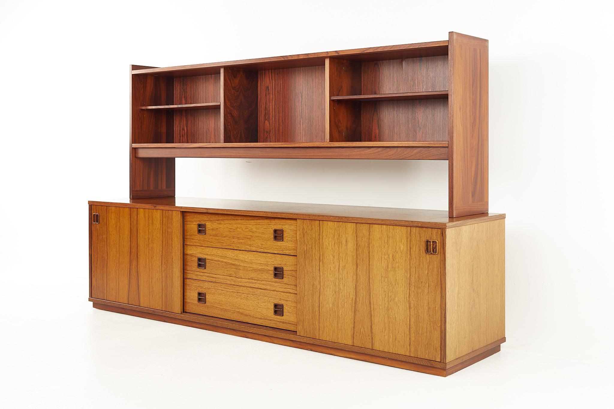 Mid-Century Modern Mid Century Danish Teak Credenza and Hutch