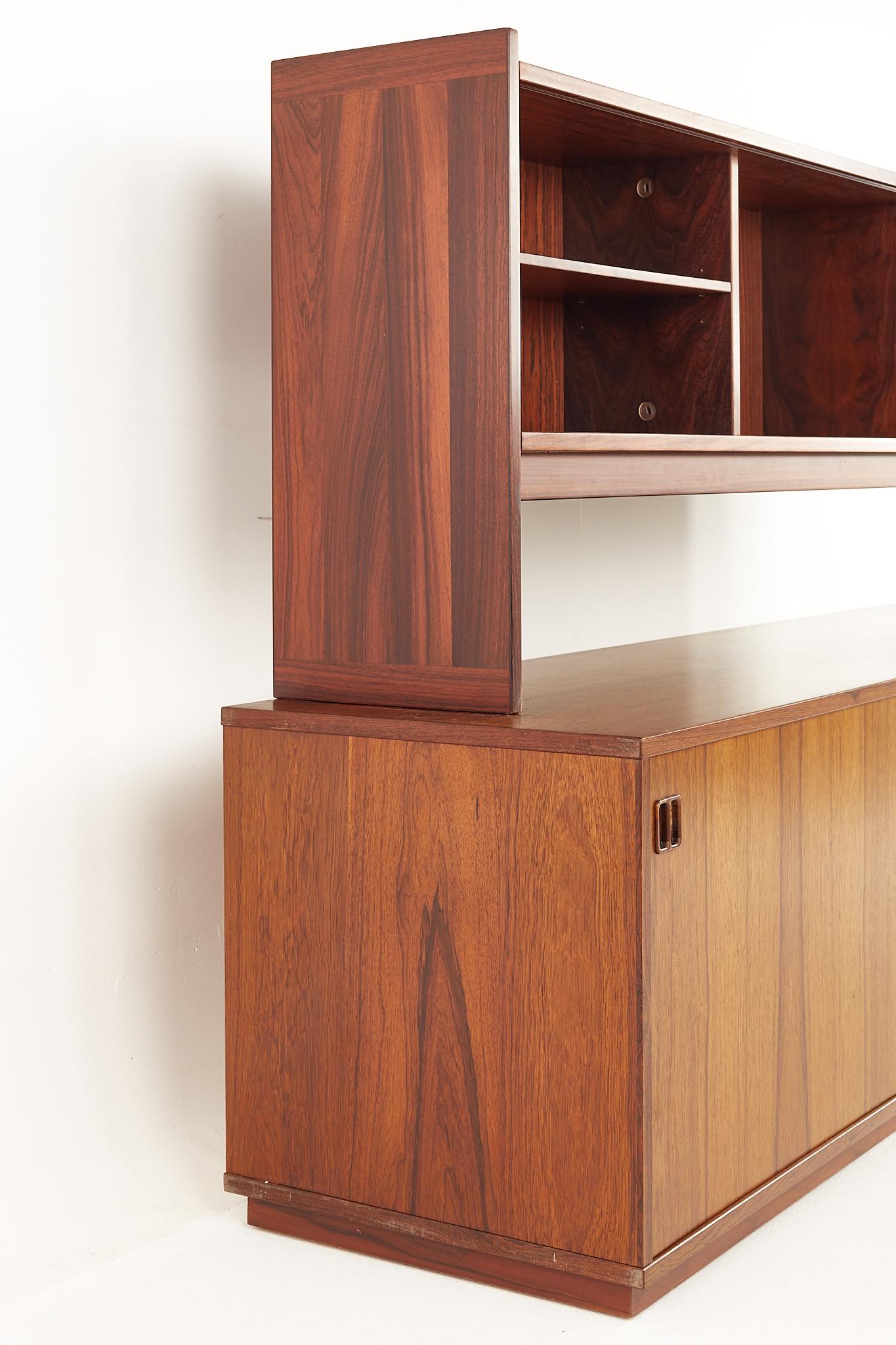 Mid Century Danish Teak Credenza and Hutch 2