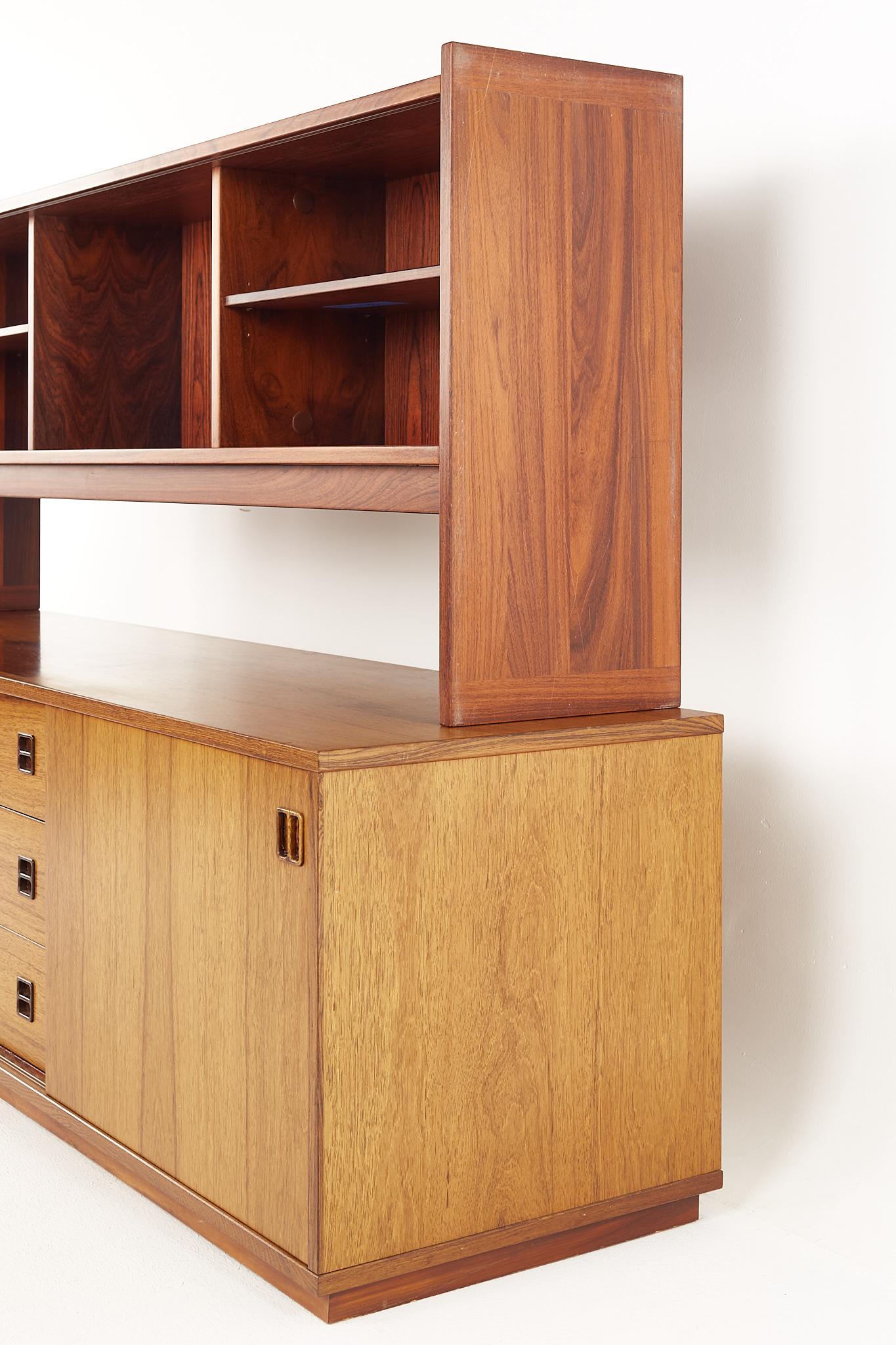 Mid Century Danish Teak Credenza and Hutch 3