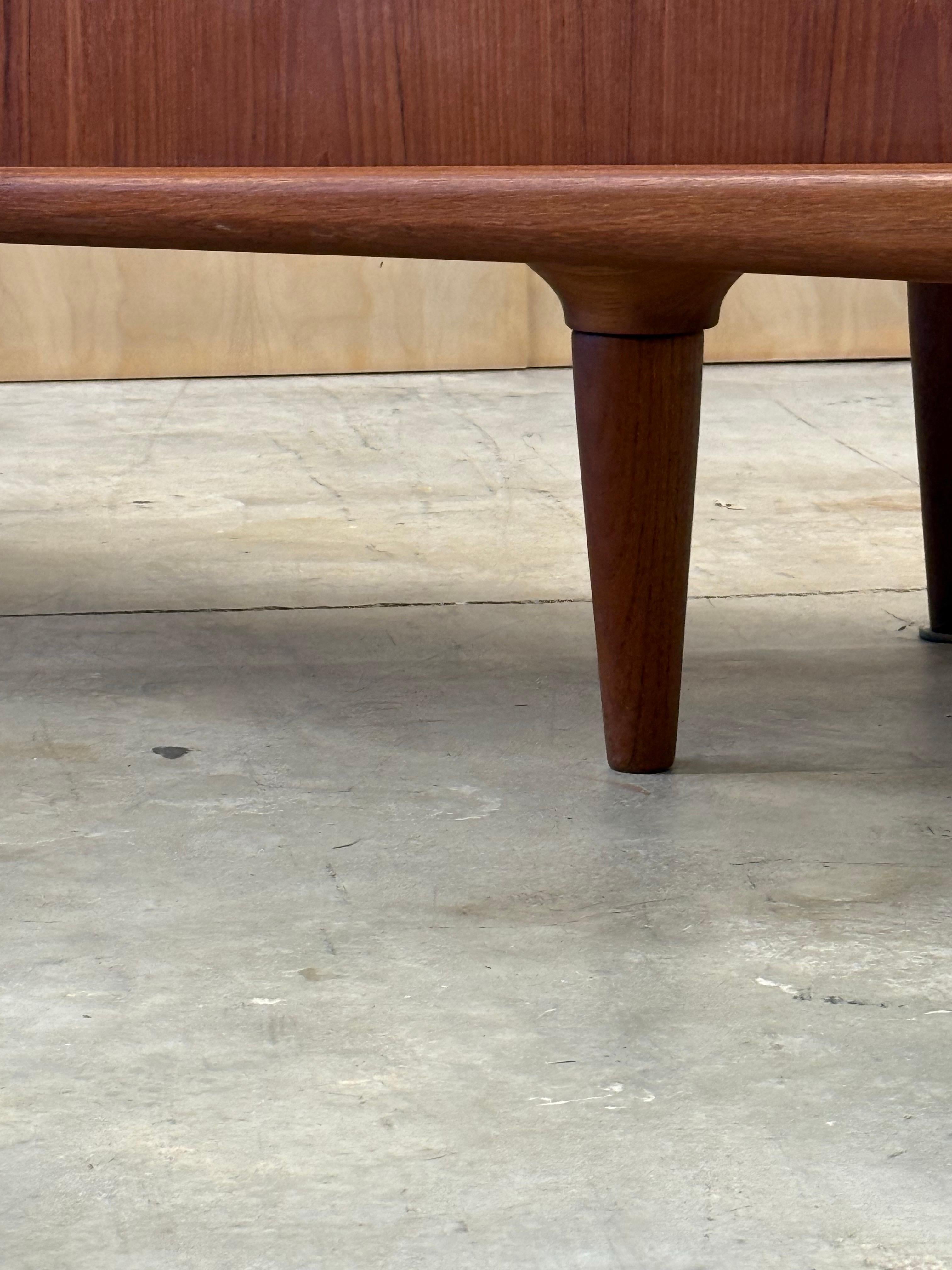 Mid-Century Danish Teak Credenza by H.P. Hansen For Sale 11