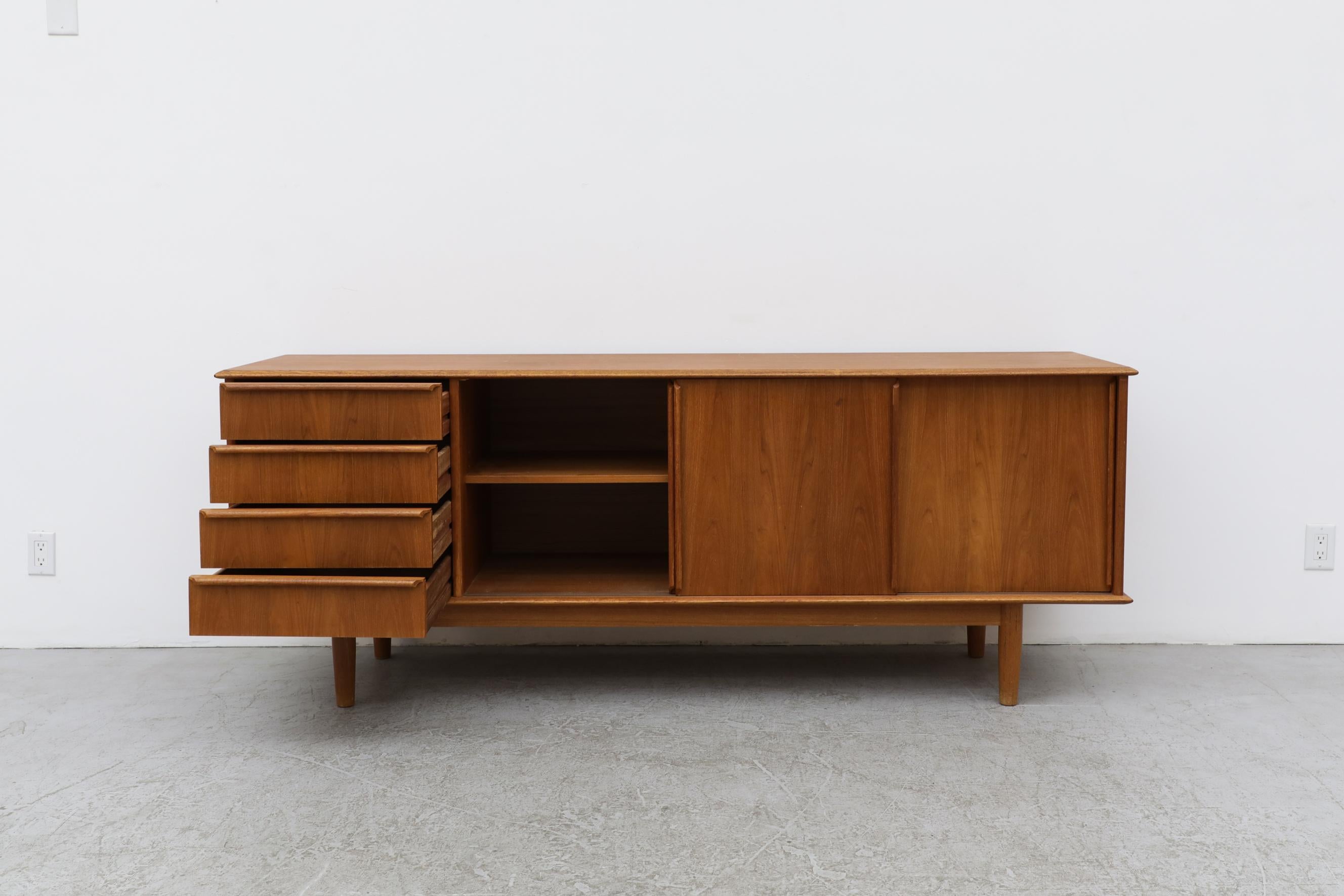 Mid-Century Danish Teak Credenza In Good Condition In Los Angeles, CA