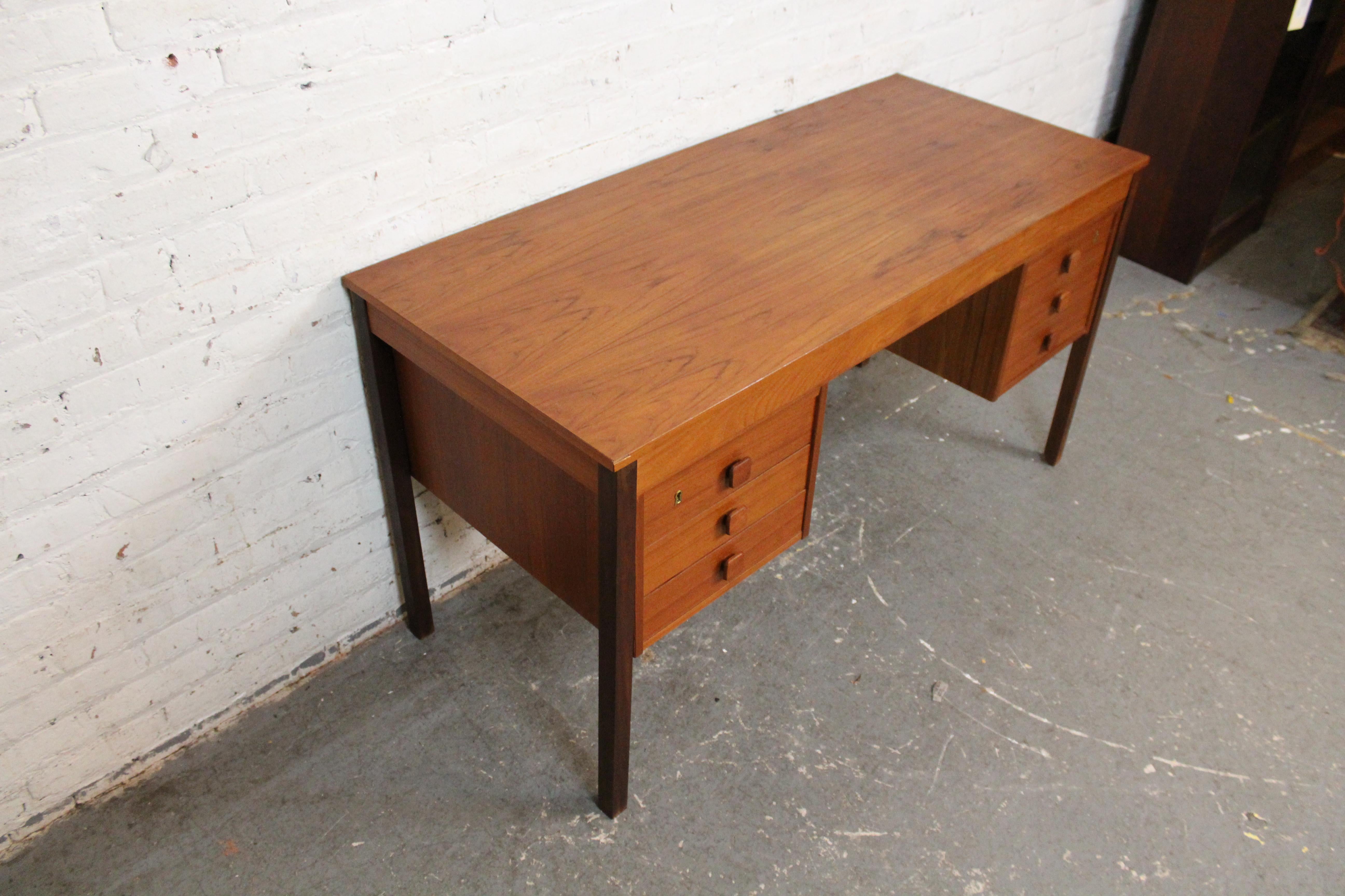 20th Century Mid-Century Danish Teak Desk by Domino Mobler
