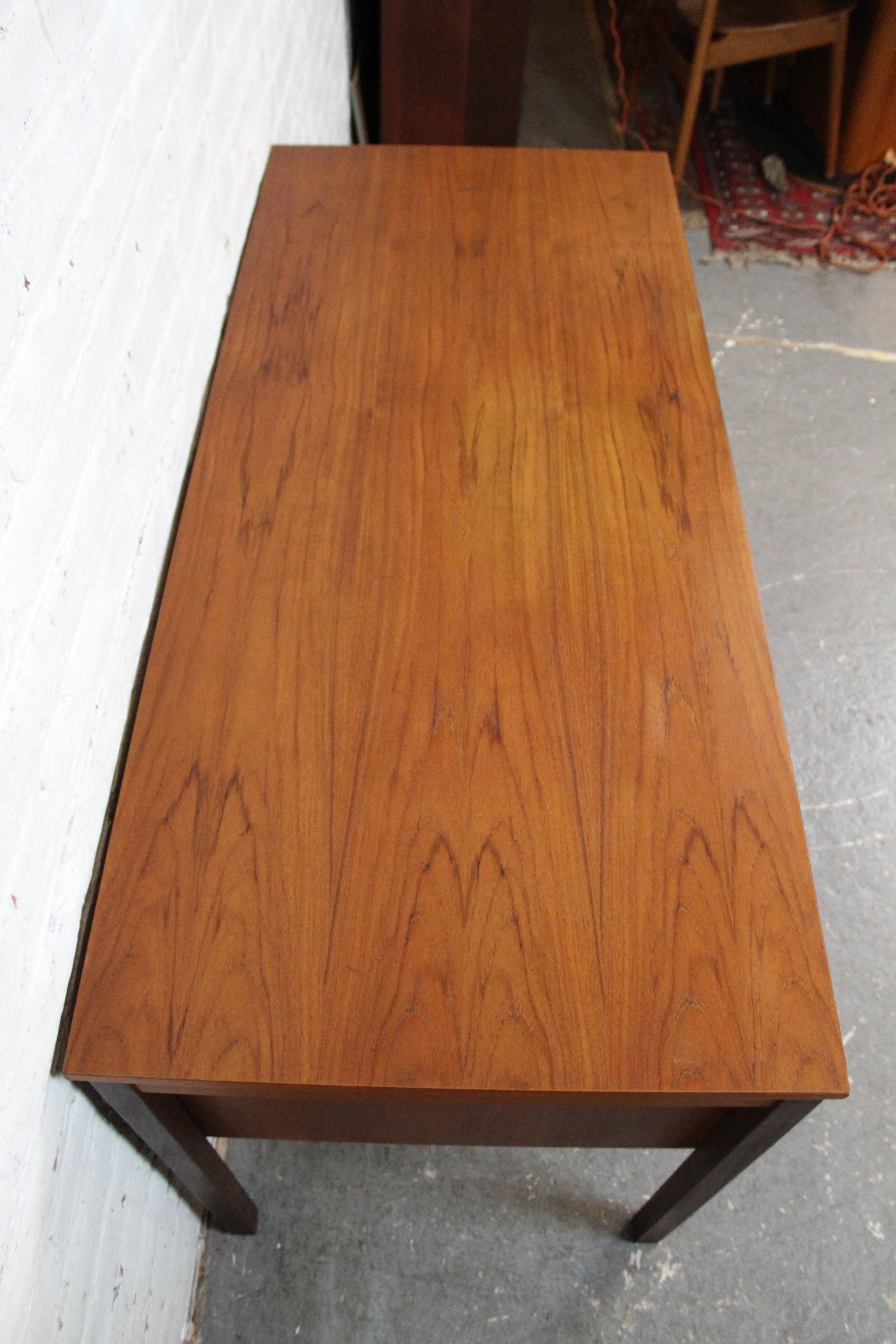 Mid-Century Danish Teak Desk by Domino Mobler 1