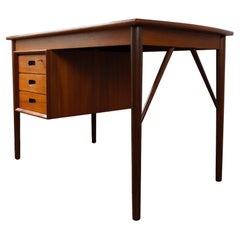 Mid-Century Danish Teak Desk by Erik Buch for Oddense Maskinsnedkeri AS, 1960s