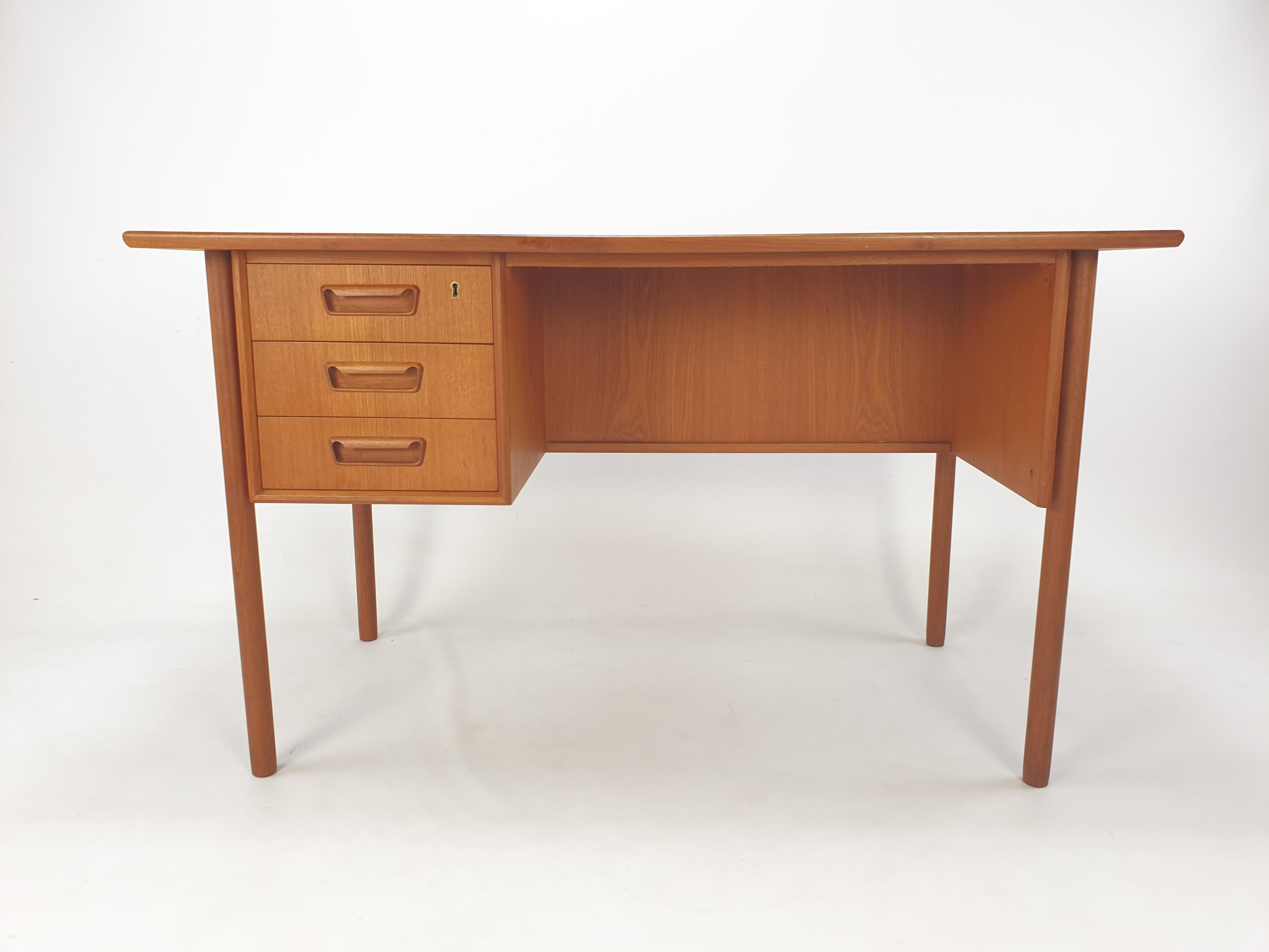 Mid-20th Century Mid-Century Danish Teak Desk by Gunnar Nielsen Tibergaard, 1960s For Sale