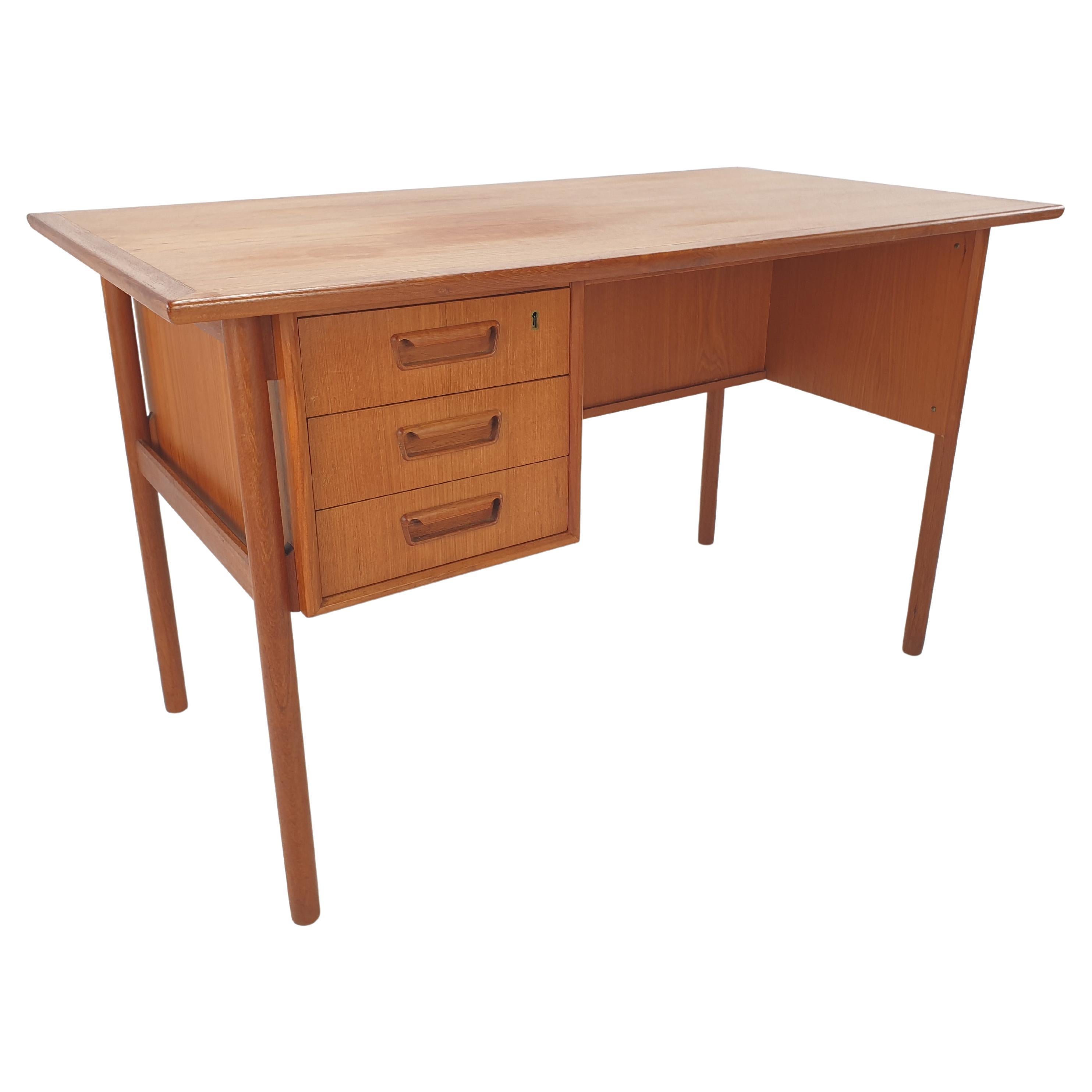 Mid-Century Danish Teak Desk by Gunnar Nielsen Tibergaard, 1960s For Sale