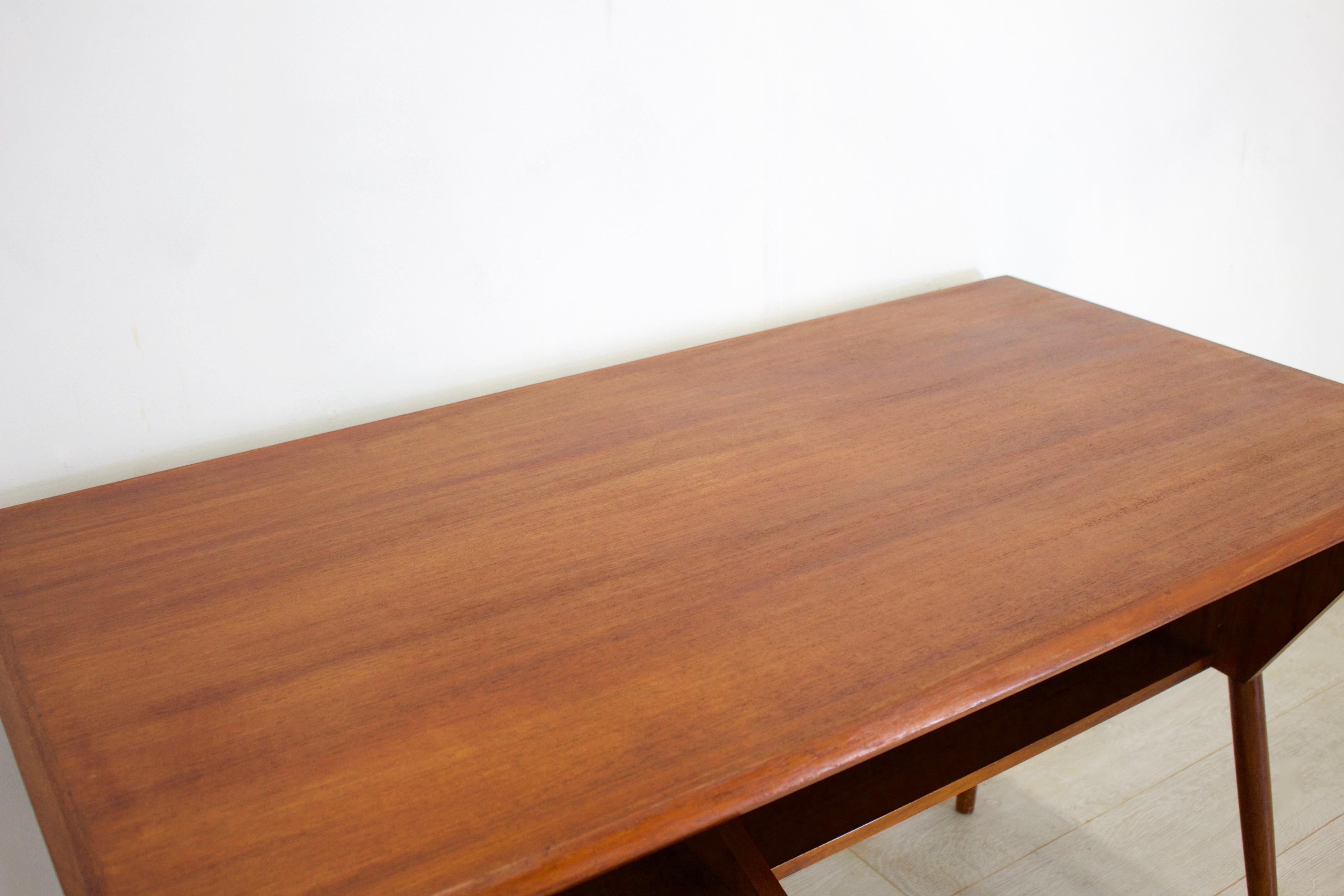 Veneer Midcentury Danish Teak Desk by Gunnar Nielson Tibergaard