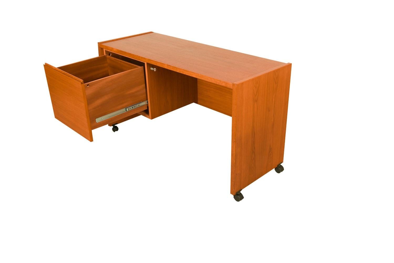 Mid-Century Modern Mid-Century Danish Teak Desk  For Sale
