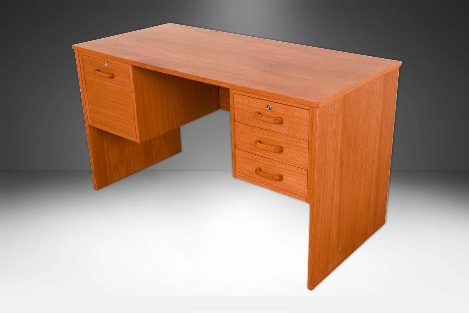 Mid-Century Modern Mid-Century Danish Teak Desk For Sale